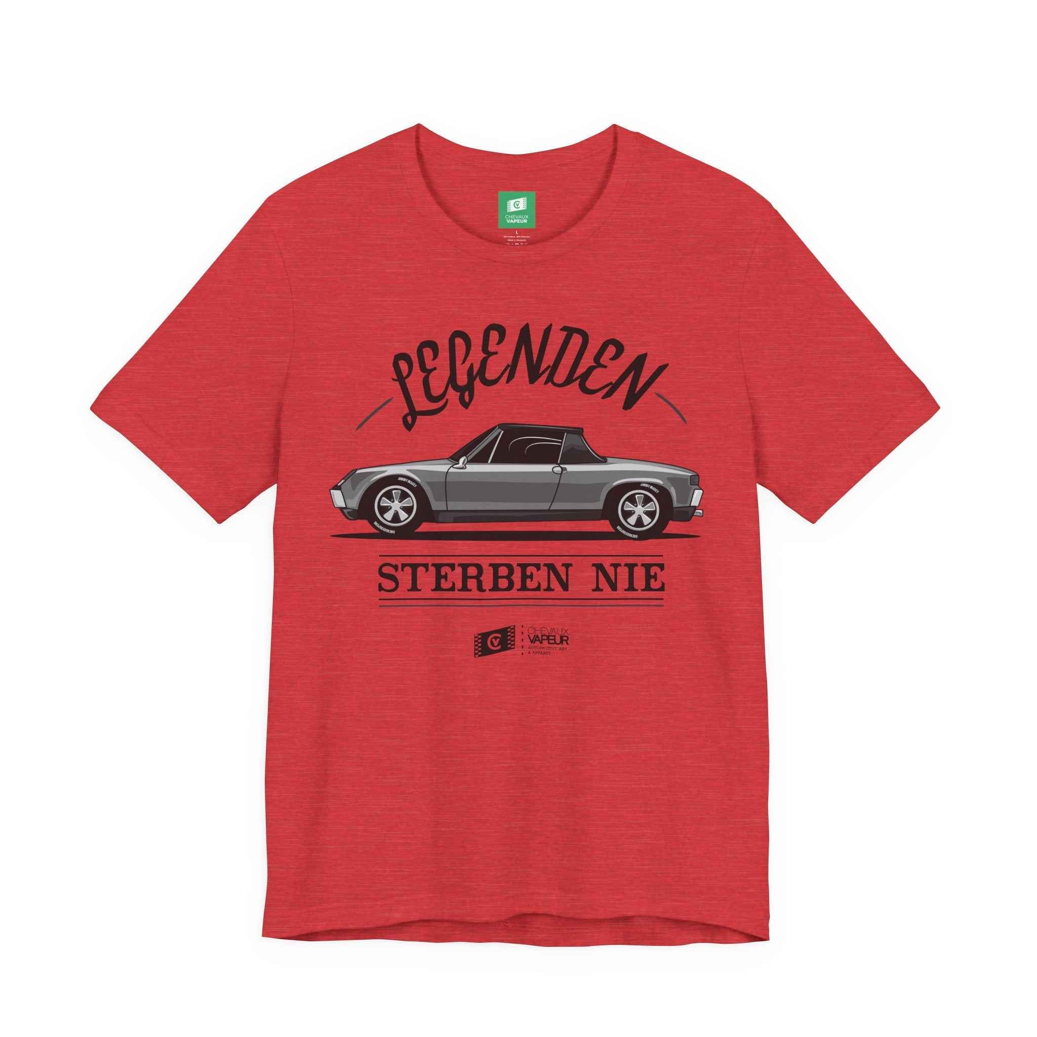 Porsche 914 T-Shirt - Legends Never Die - Retro Classic Car Tee