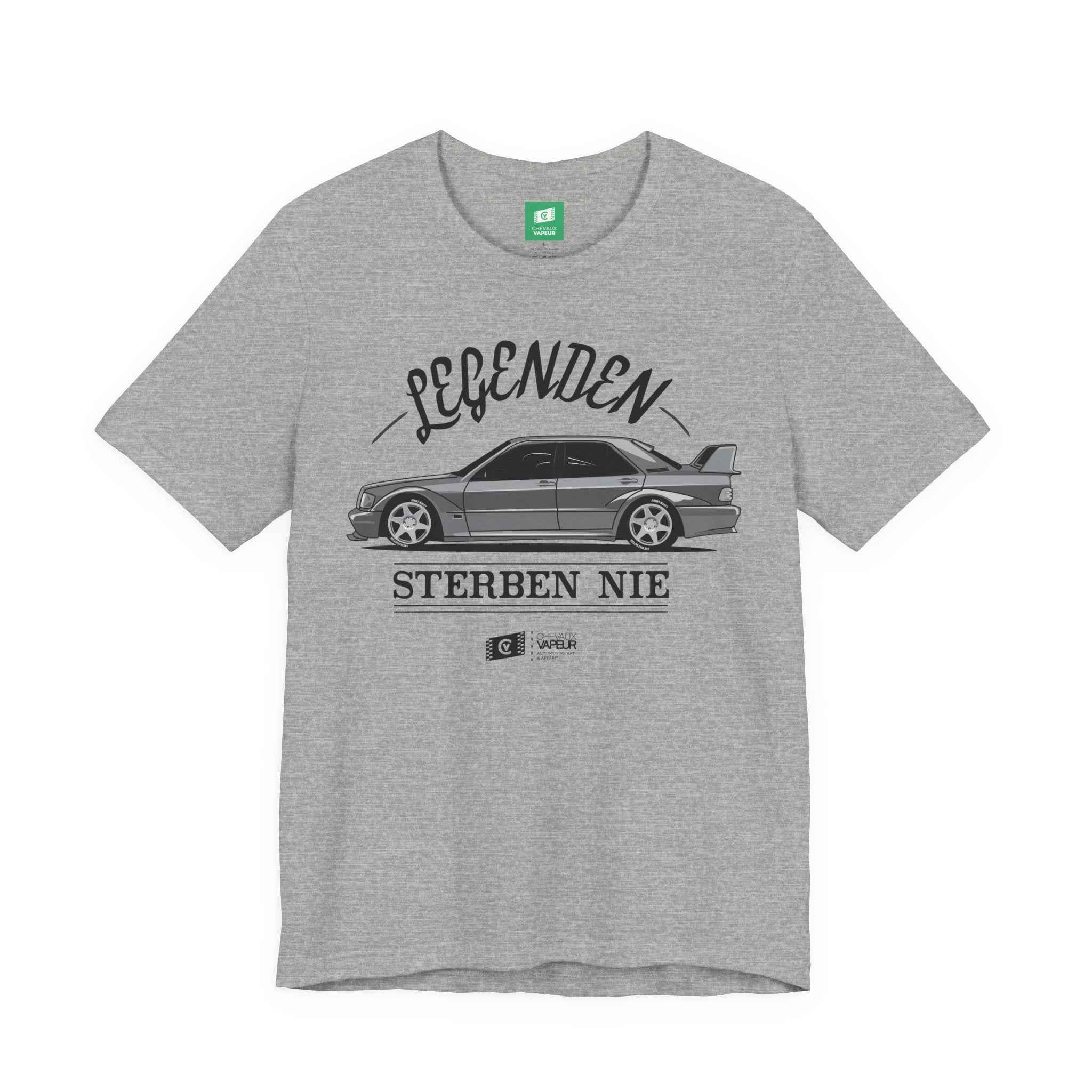 Mercedes 190E T-Shirt Legends Never Die - Classic MB Vintage Tee