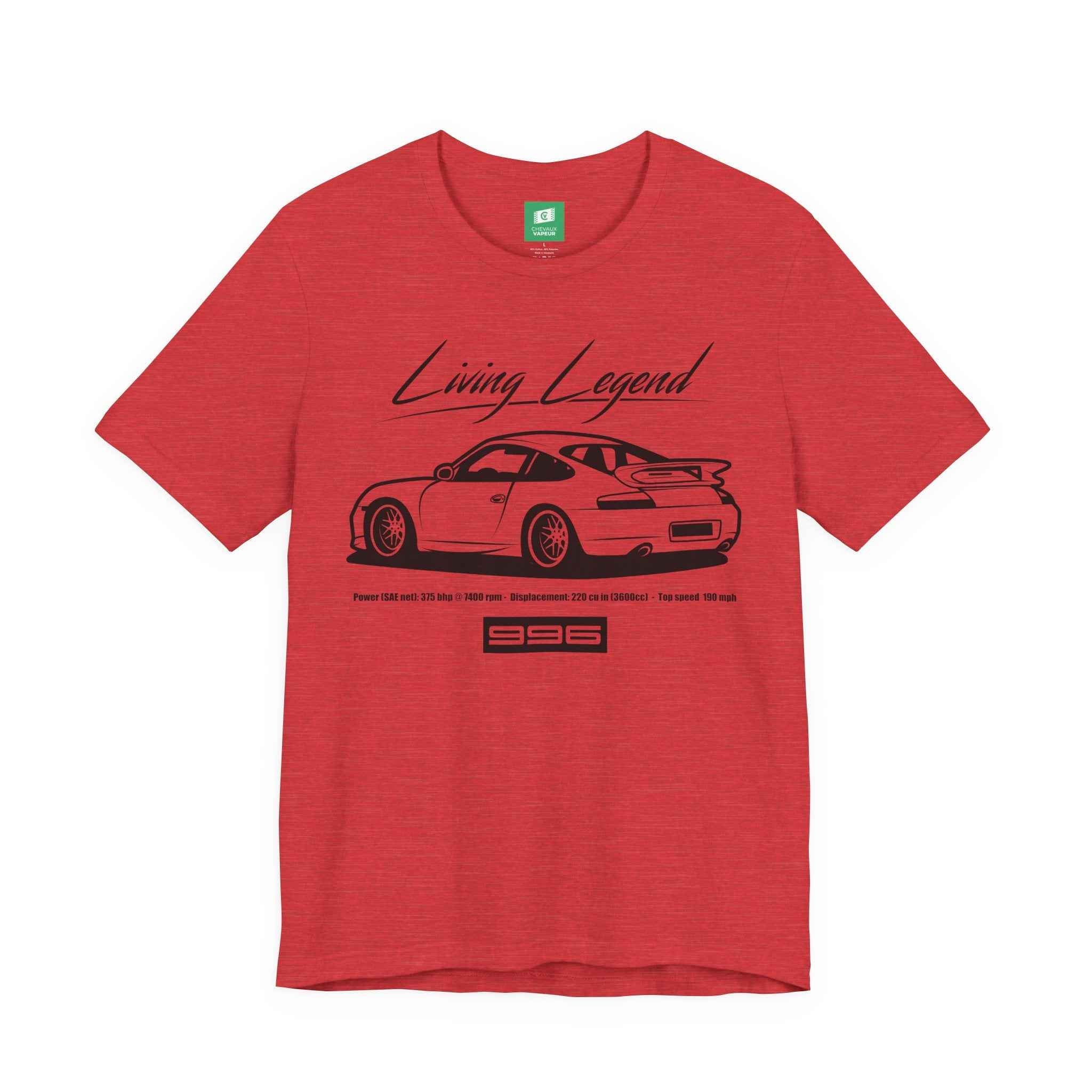 Porsche 996 T-Shirt Legends Never Die - Retro 911 Tee