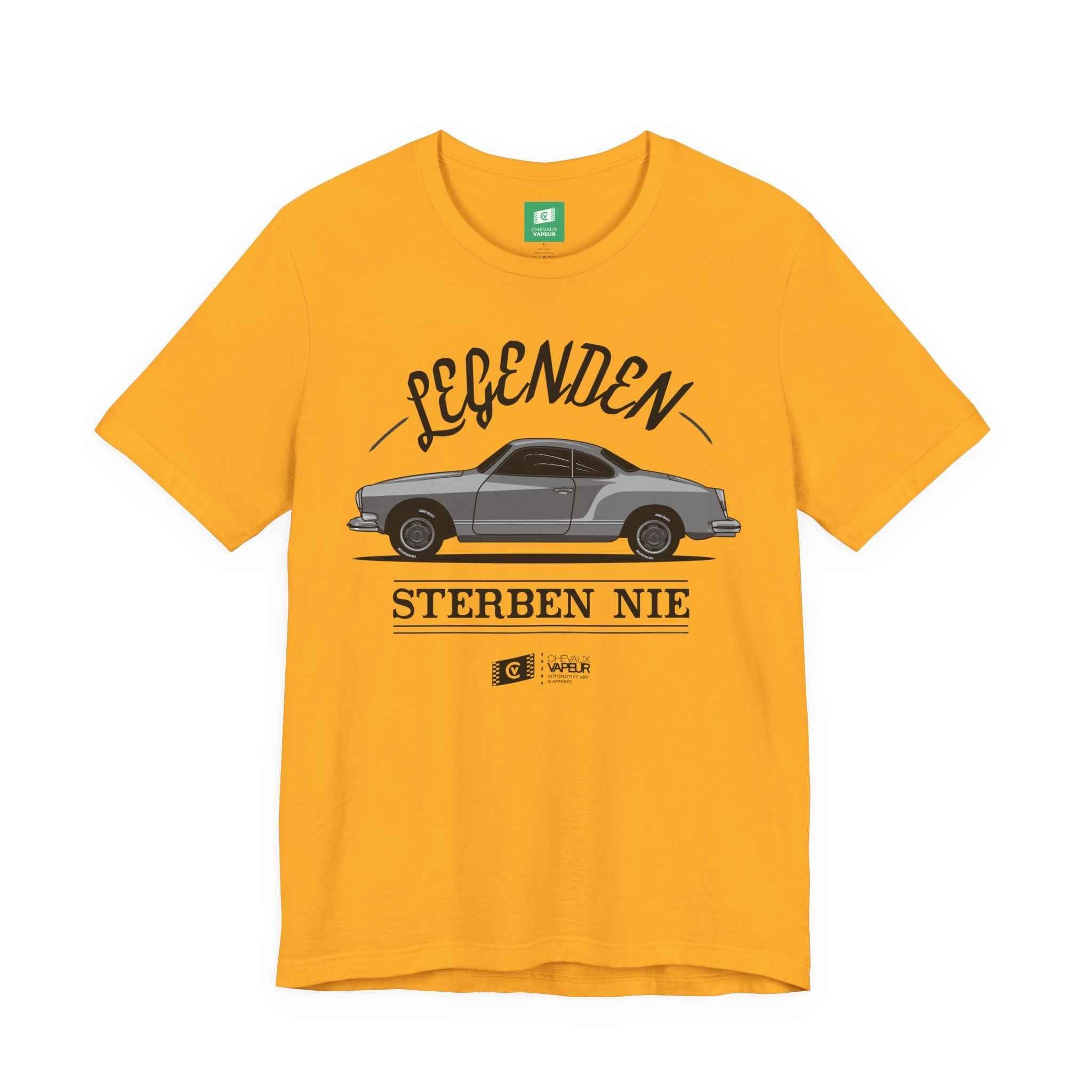 Karmann Ghia T-Shirt Legends Never Die - Classic VW Vintage Tee