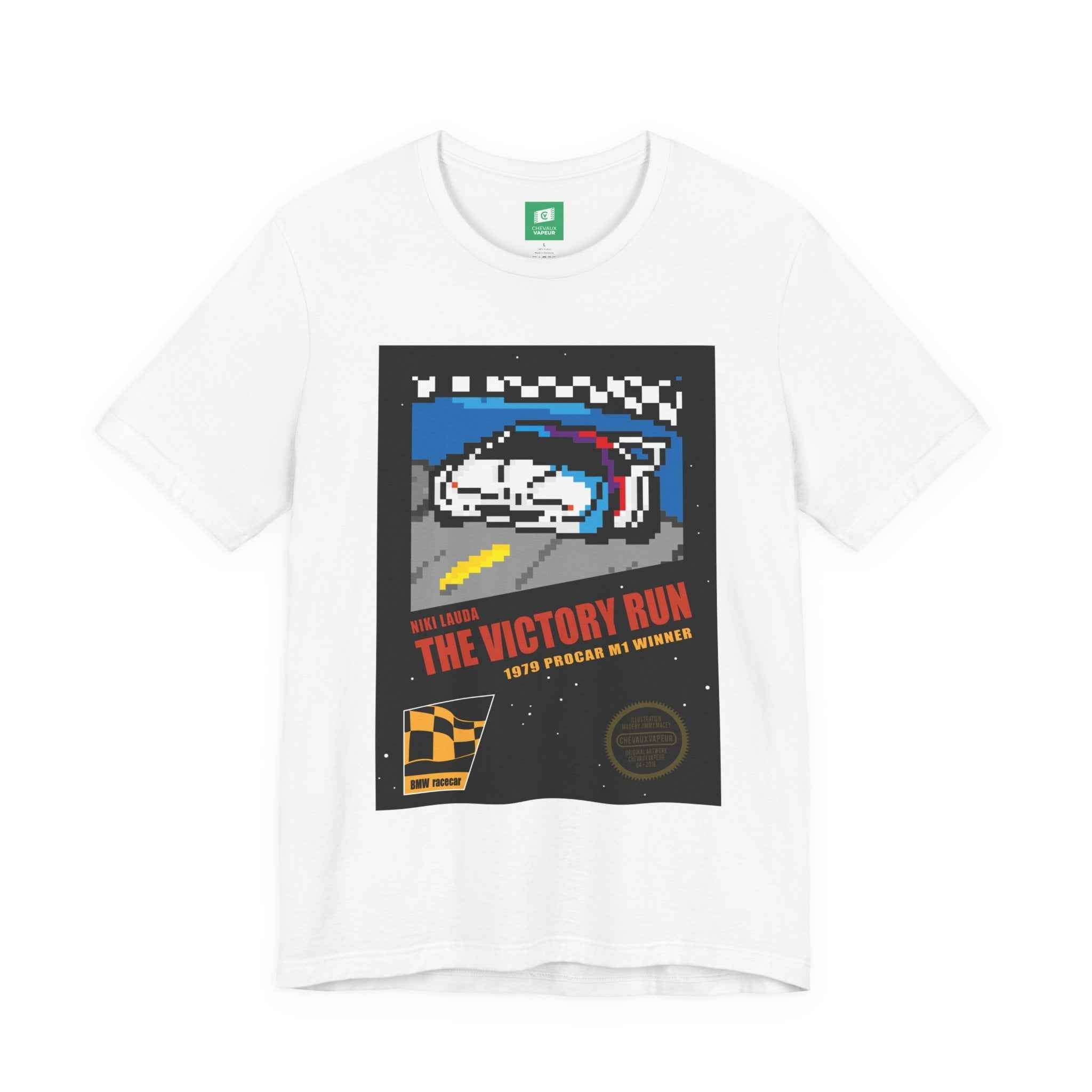 Niki Lauda BMW M1 T-Shirt - 8-Bit NES Racing Pixel Art Tee