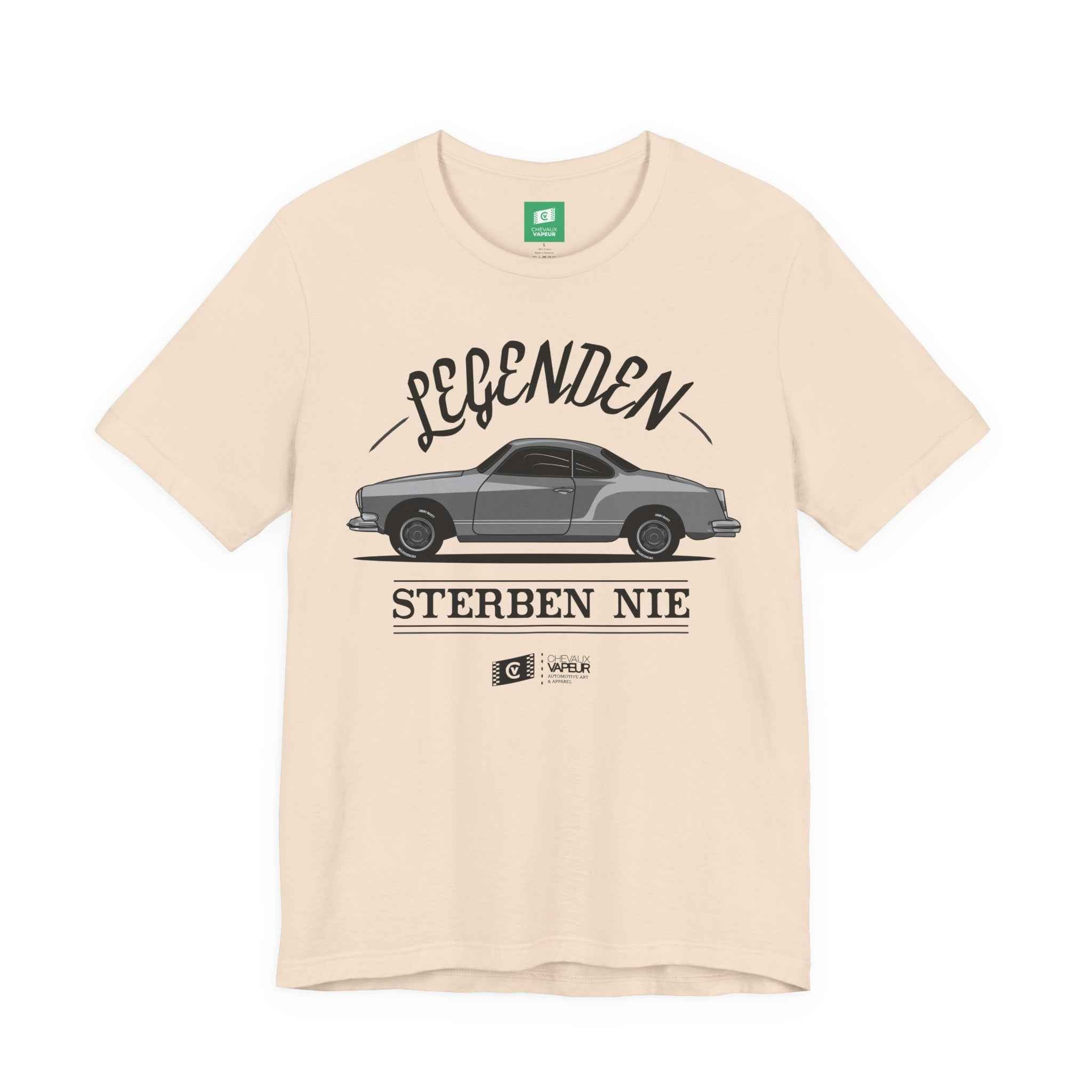 Karmann Ghia T-Shirt Legends Never Die - Classic VW Vintage Tee