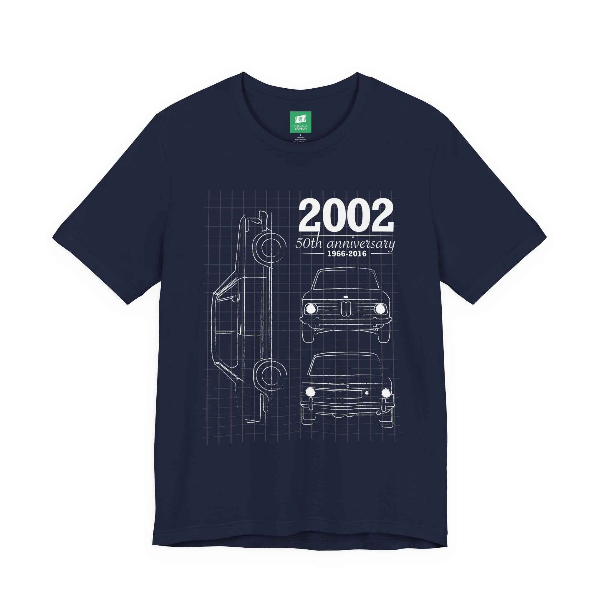 BMW 2002 Blueprint T-Shirt - Vintage Car Tee - Classic BMW E10 Shirt