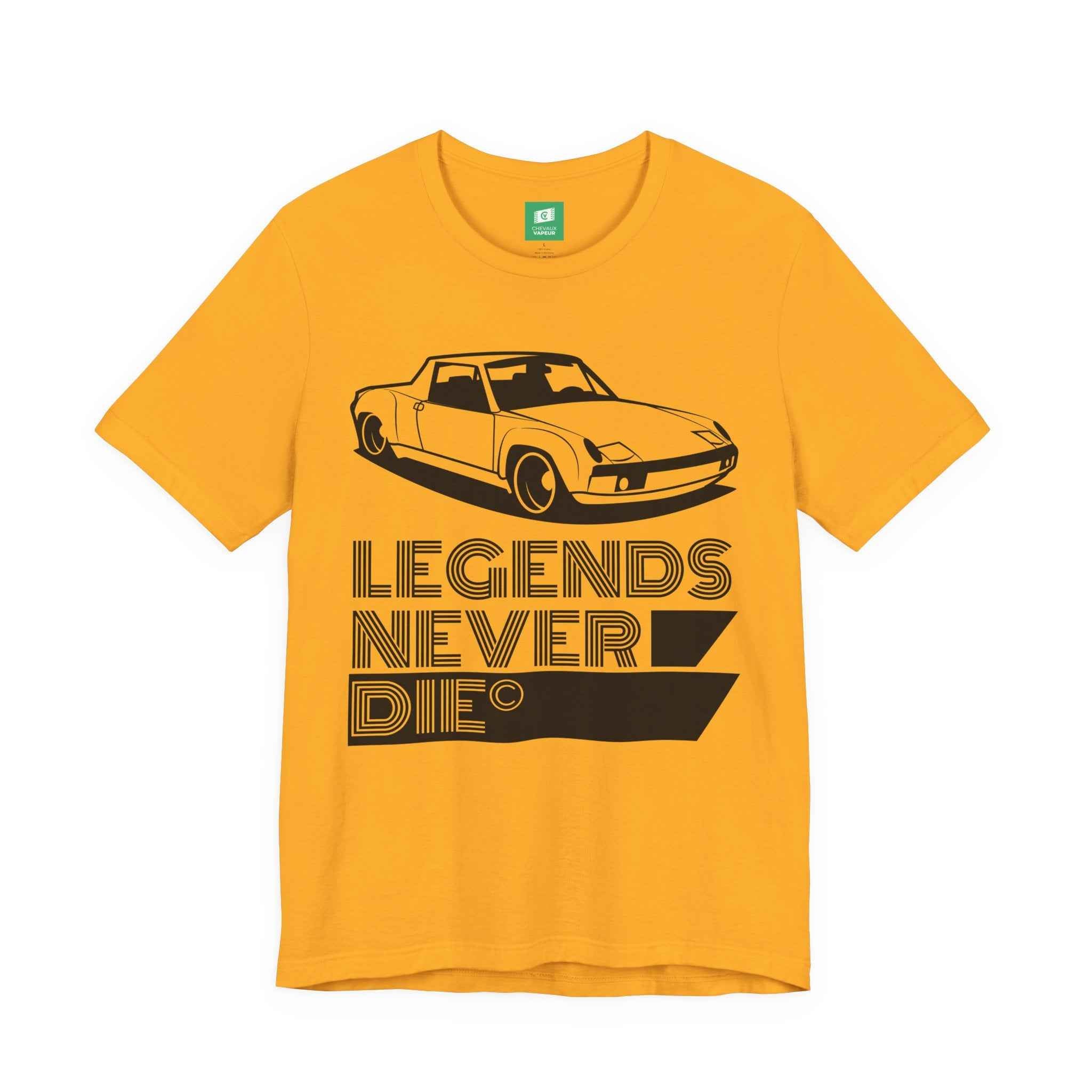 Porsche 914 T-Shirt Legends Never Die - Classic Aircooled Car Tee