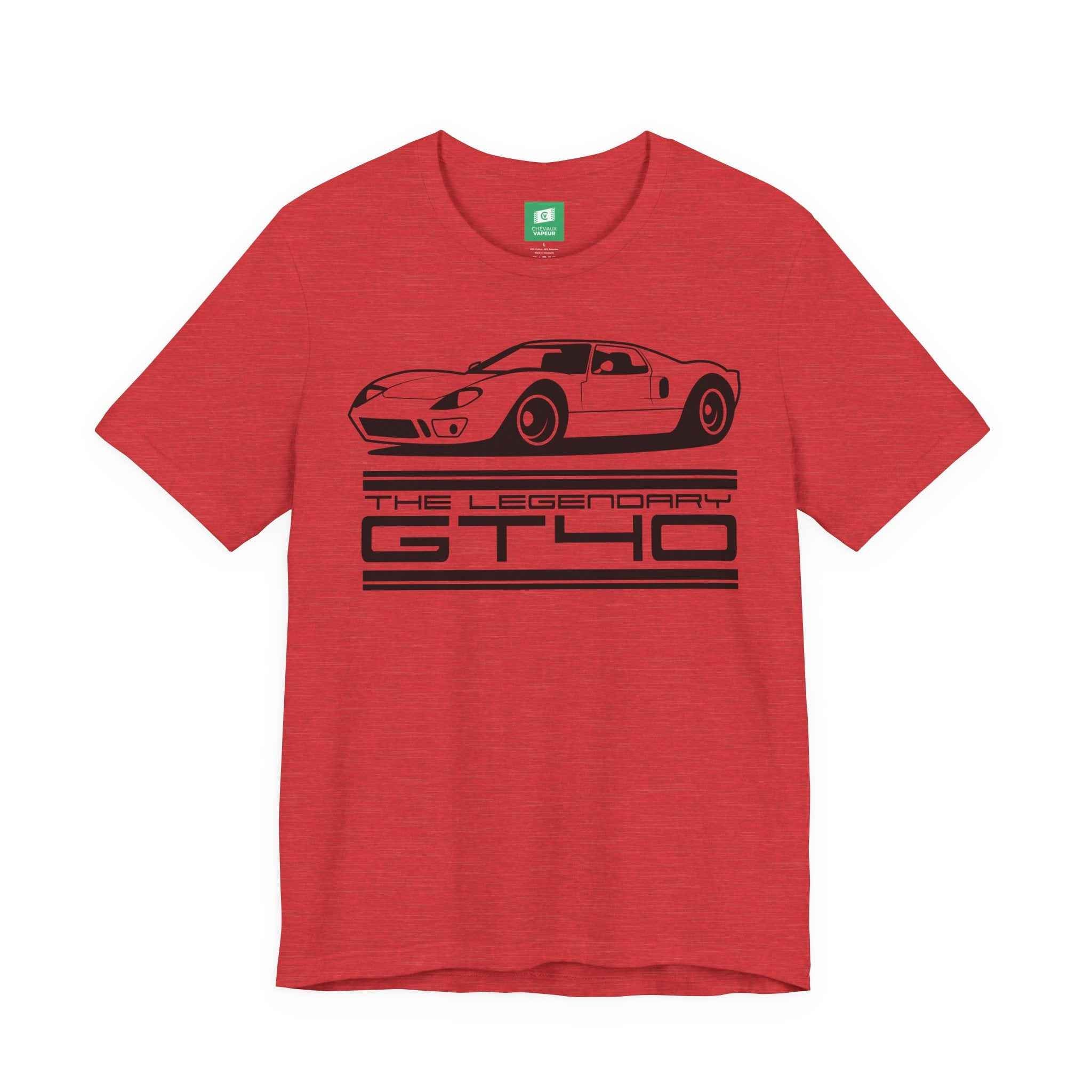 Ford GT40 T-Shirt Legends Never Die - Le Mans Classic Race Car Tee