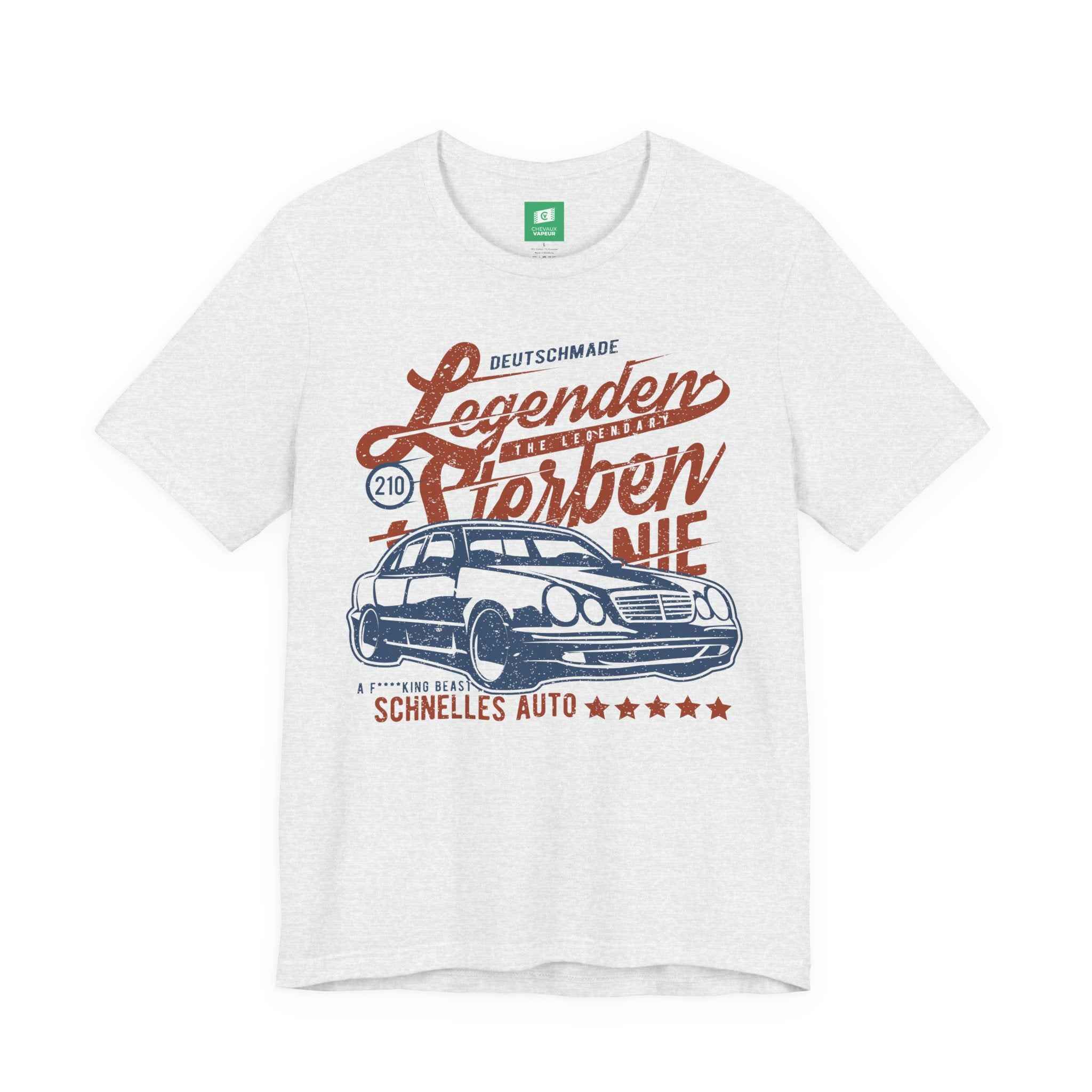 Mercedes W210 T-Shirt Legends Never Die - Classic E-Class Benz Tee