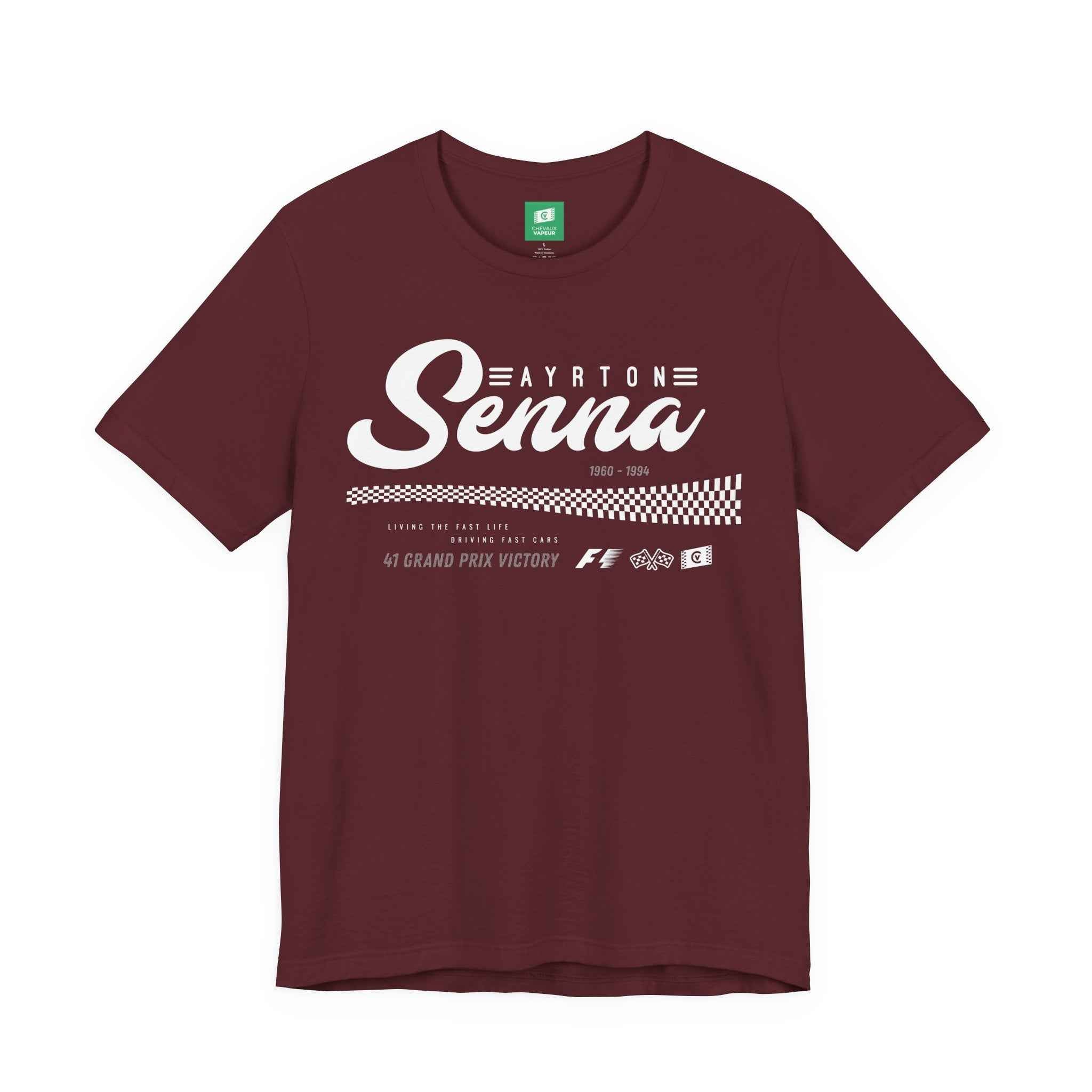 Ayrton Senna Tribute T-Shirt - F1 Legend Racing Tee for Fans
