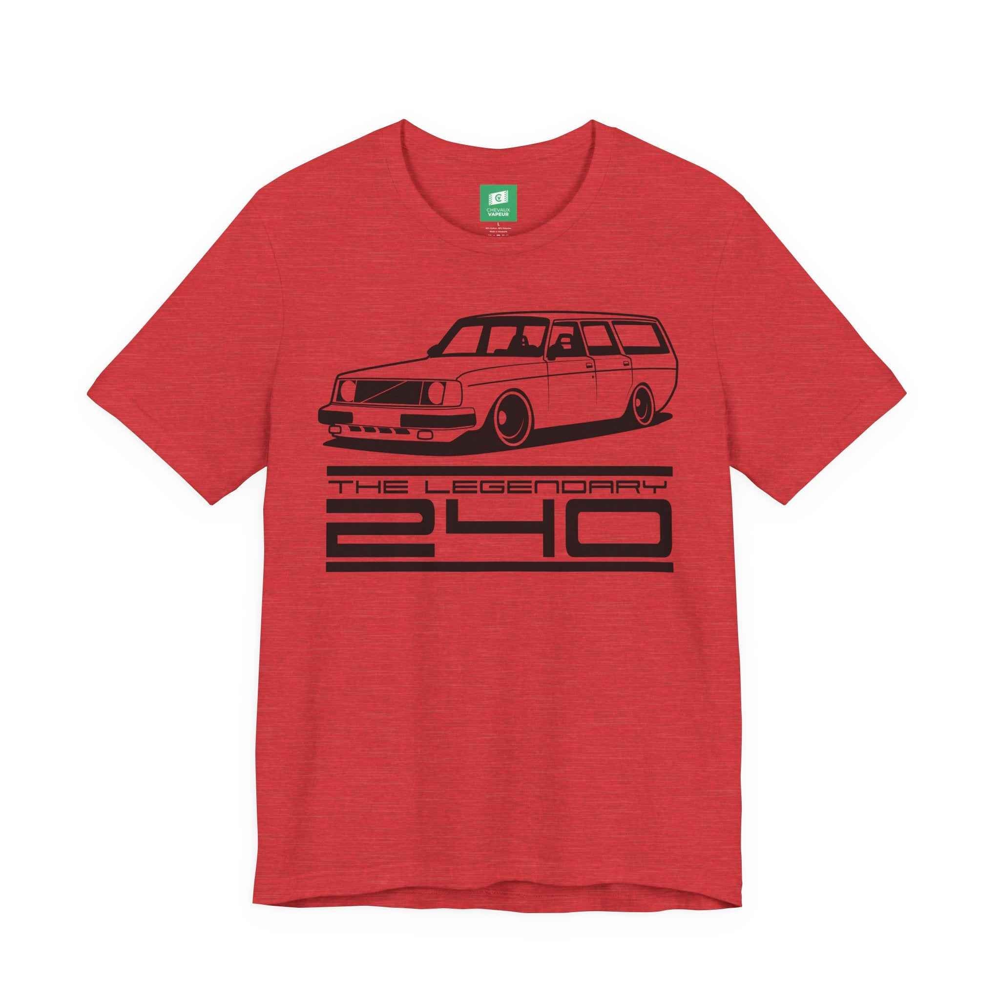 Volvo 240 Wagon T-Shirt - Legends Never Die - Retro Brick Car Tee