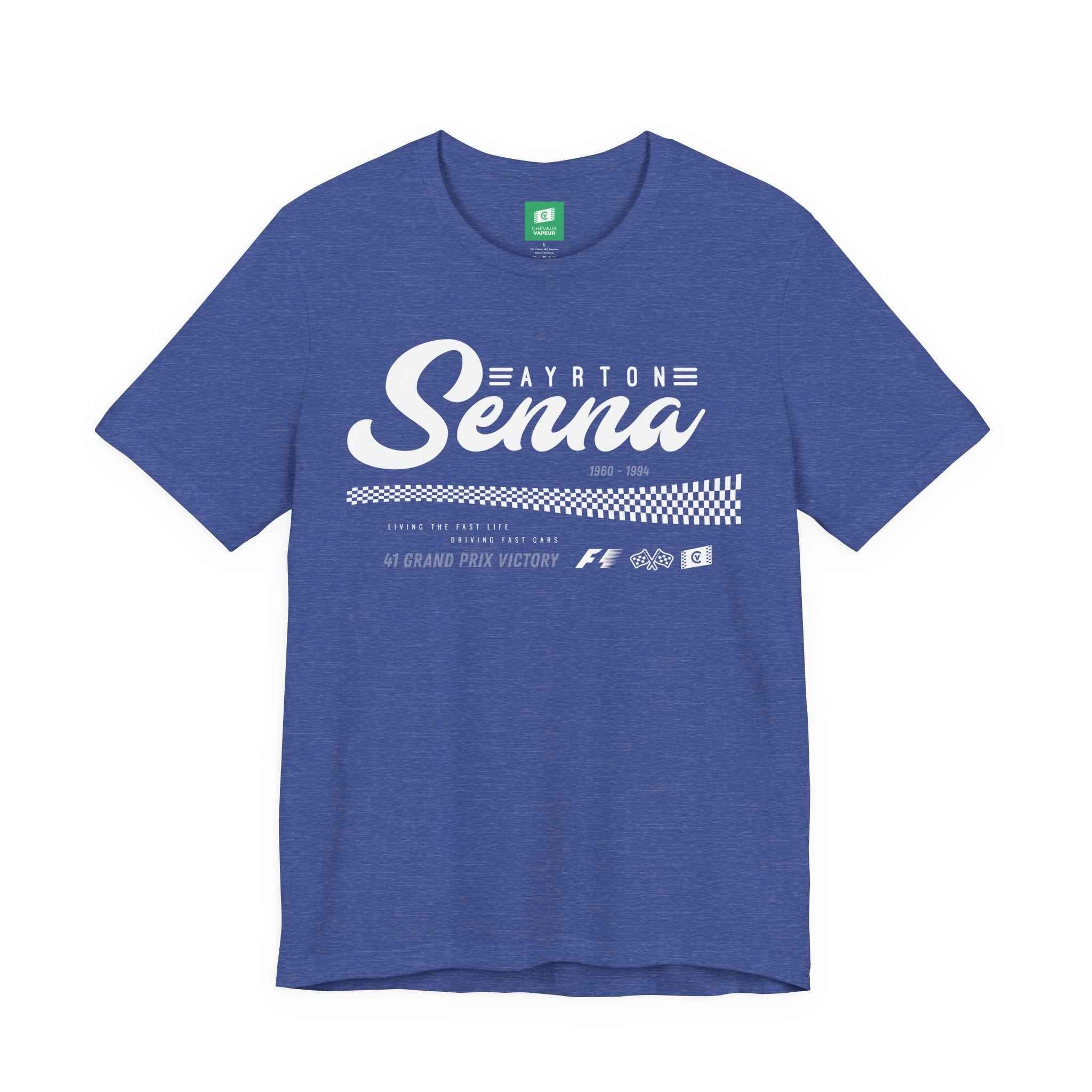 Ayrton Senna Tribute T-Shirt - F1 Legend Racing Tee for Fans