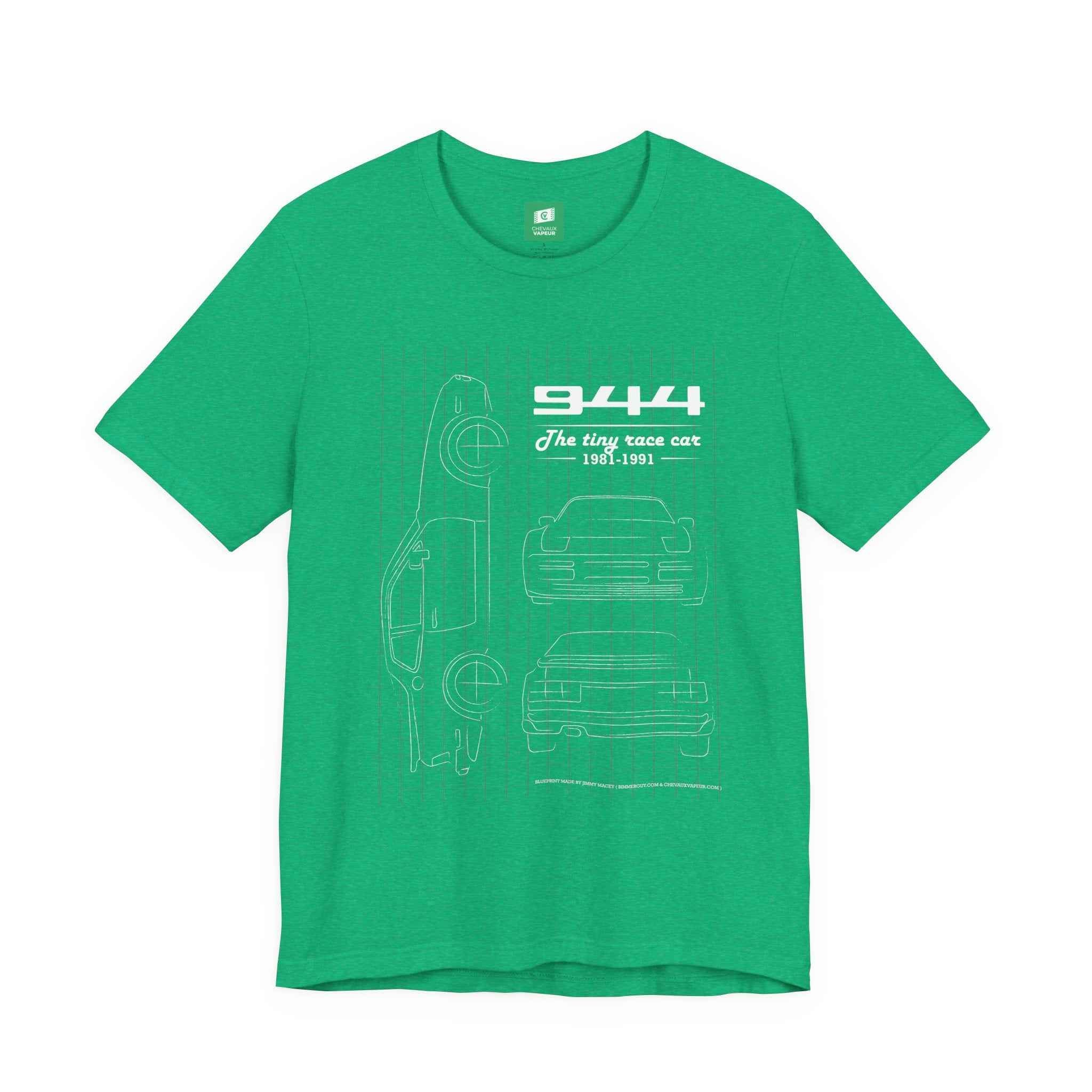 Porsche 944 Blueprint T-Shirt - Vintage Porsche Sports Car Tee