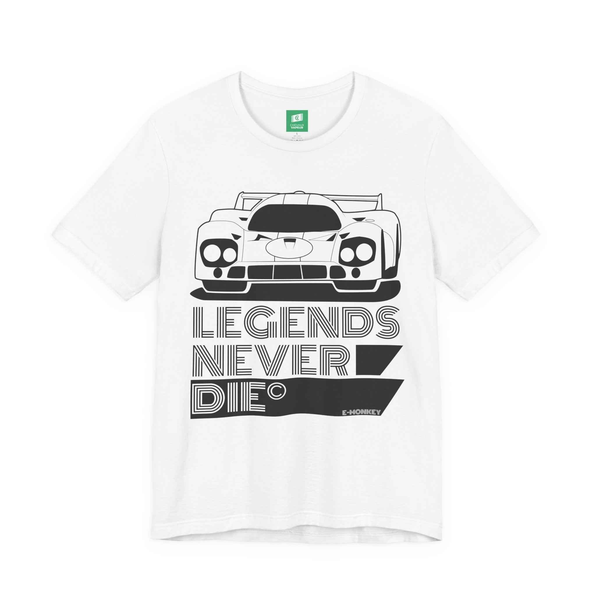 Porsche 917 T-Shirt Legends Never Die - Classic Racing Car Tee