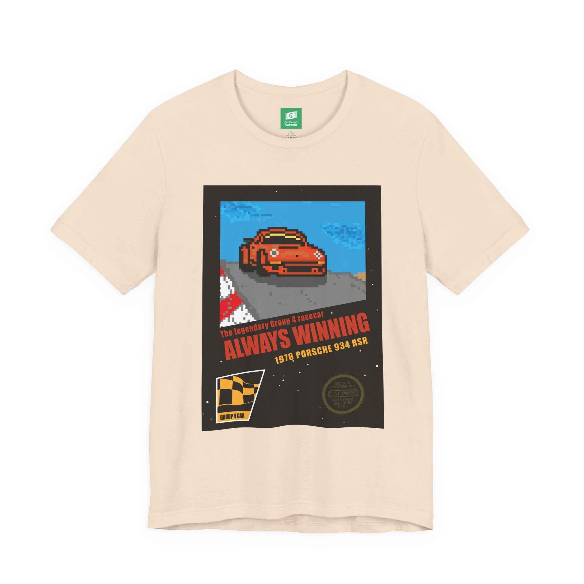 Porsche 934 NES Style T-Shirt - 8-Bit Racing Pixel Art Tee