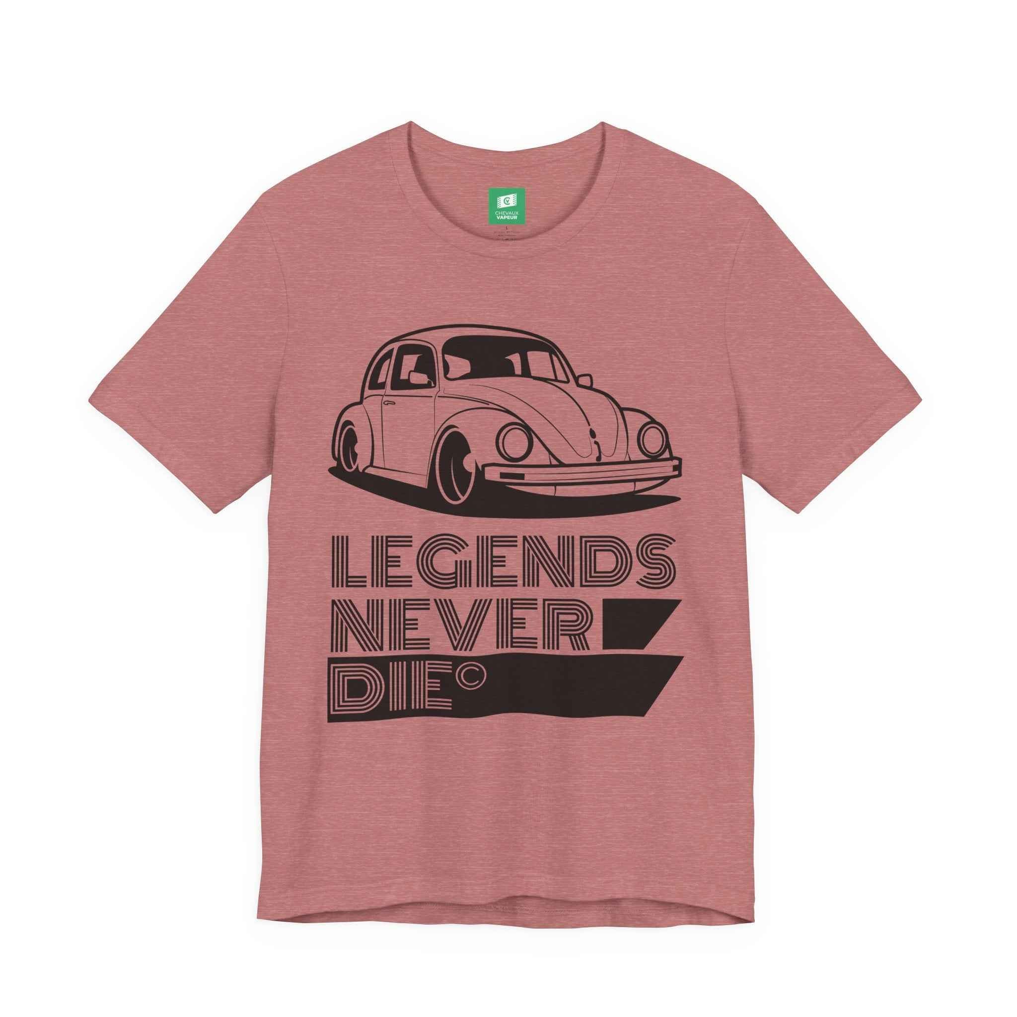 VW Beetle T-Shirt - Legends Never Die - Classic & New Beetle Tee