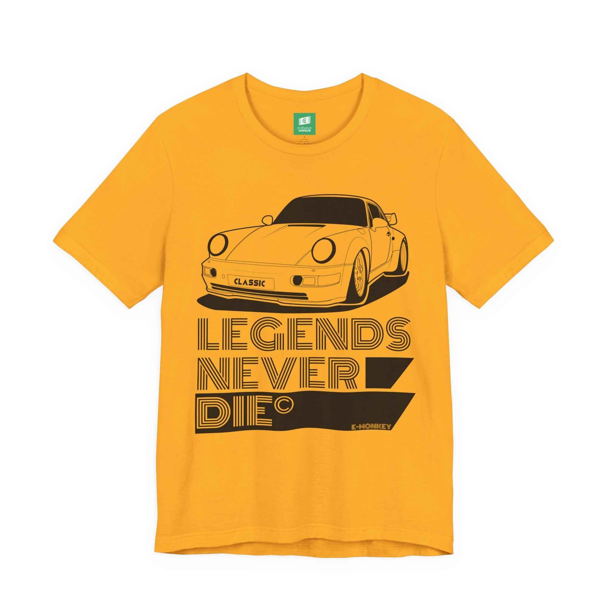 Porsche 911 T-Shirt Legends Never Die - Classic Aircooled Car Tee
