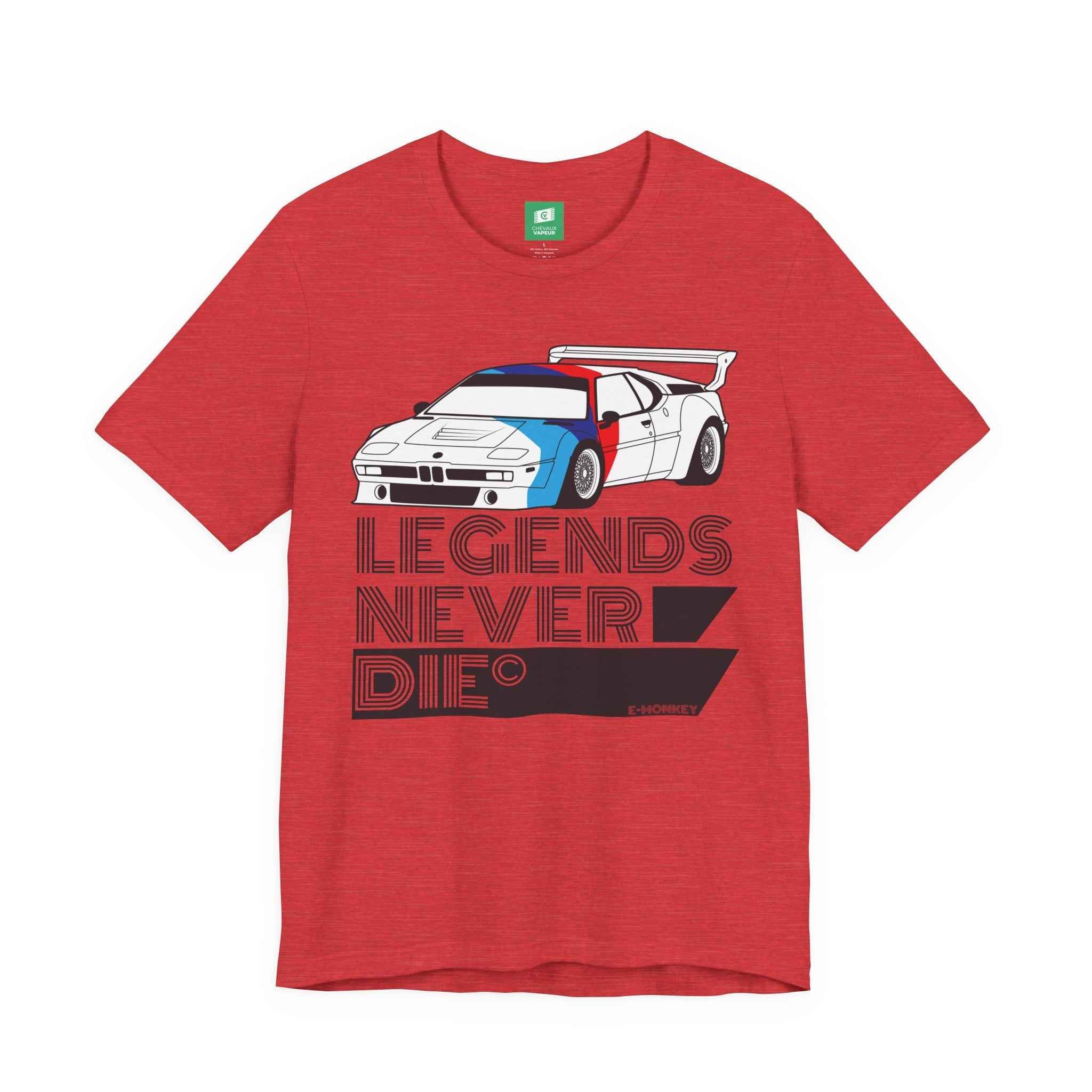 BMW M1 T-Shirt - Legends Never Die - Vintage Supercar Tee