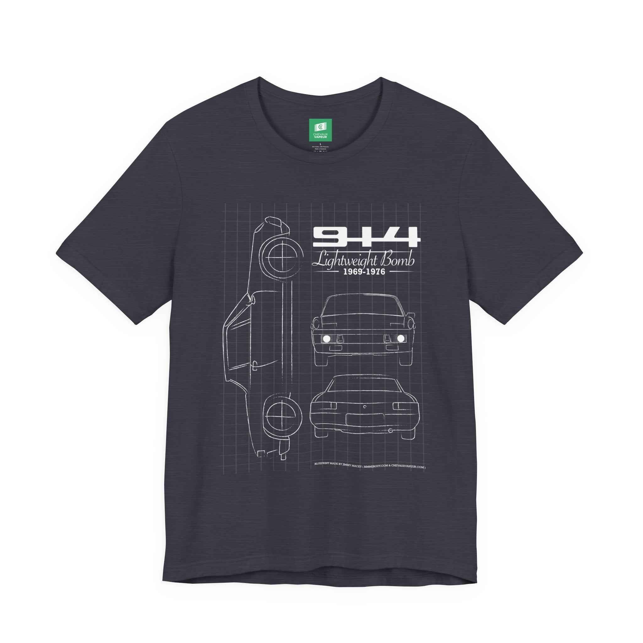 Porsche 914 Blueprint T-Shirt - Vintage Aircooled Car Tee
