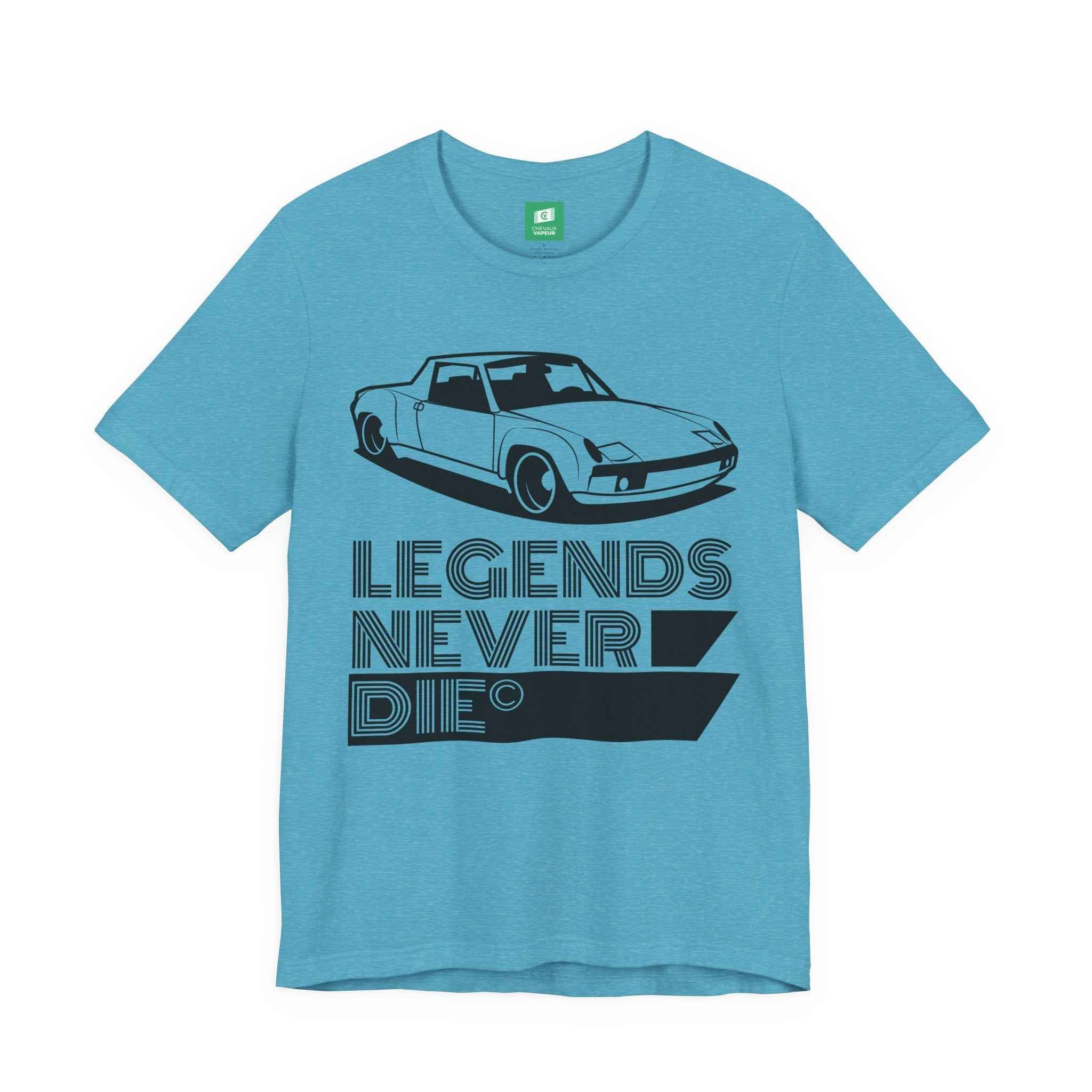 Porsche 914 T-Shirt Legends Never Die - Classic Aircooled Car Tee