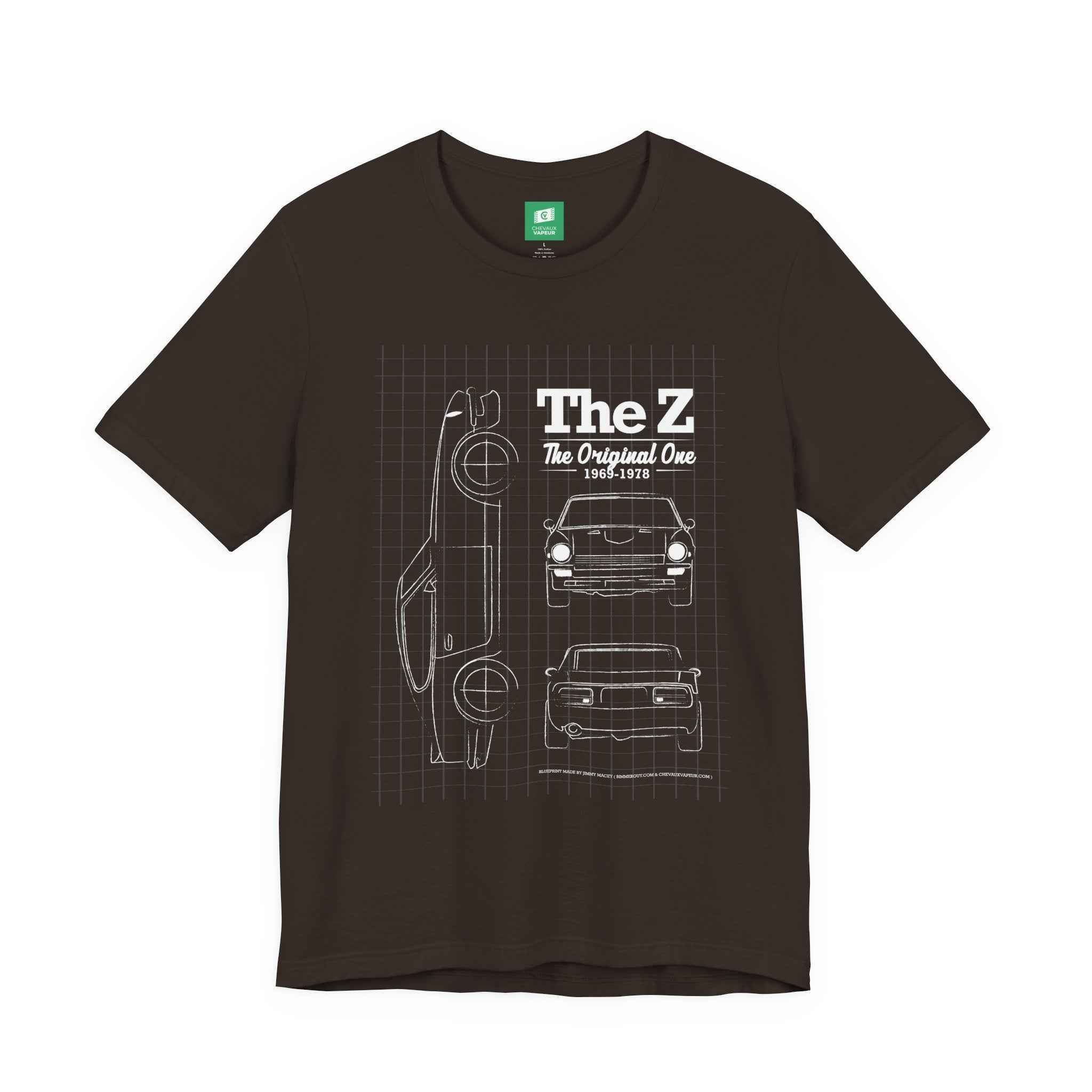 Retro Datsun Z Blueprint T-Shirt - Classic 240Z Car Tee