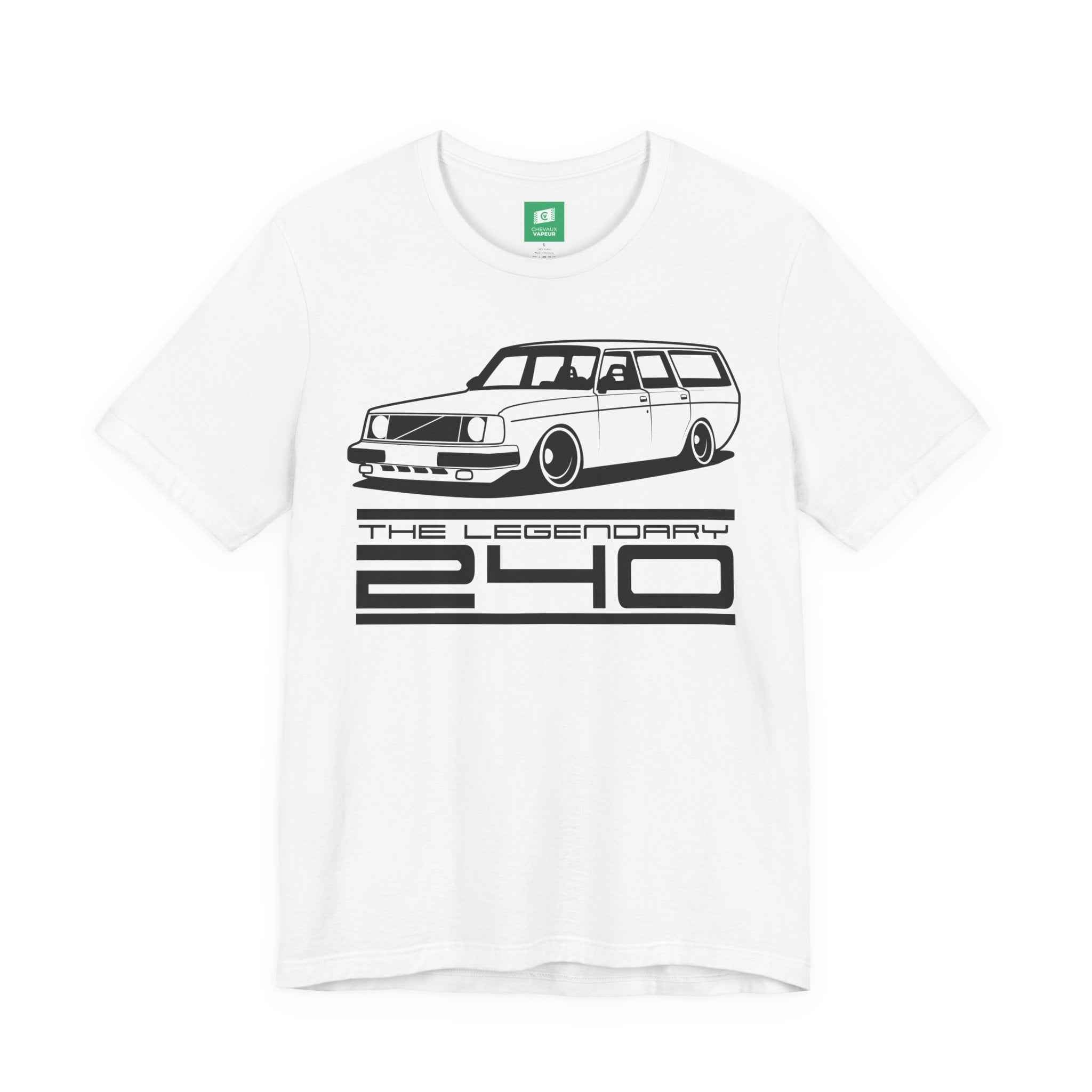 Volvo 240 Wagon T-Shirt - Legends Never Die - Retro Brick Car Tee