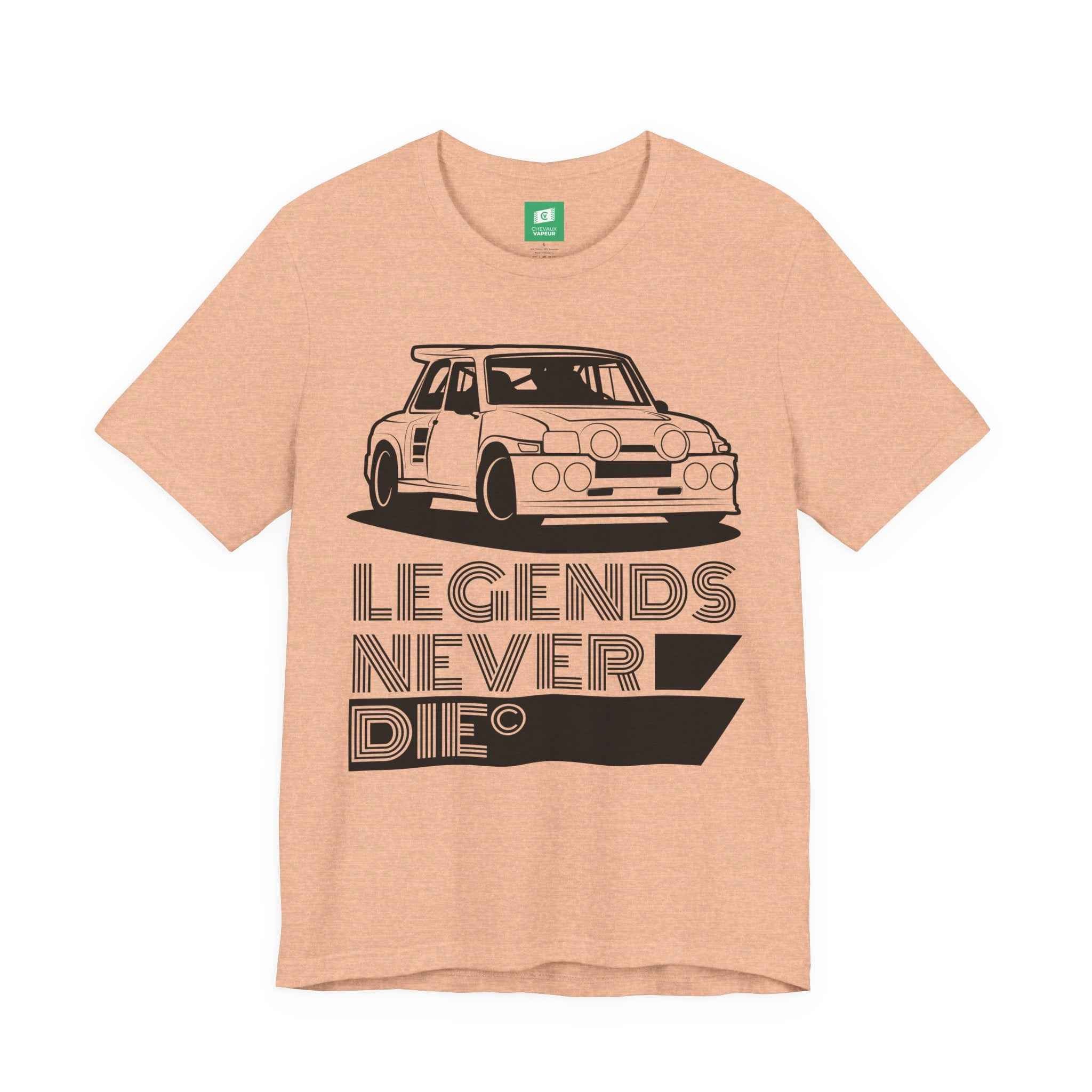 Legends Never Die Renault 5 Maxi Turbo T-Shirt - Rally Icon Merchandise
