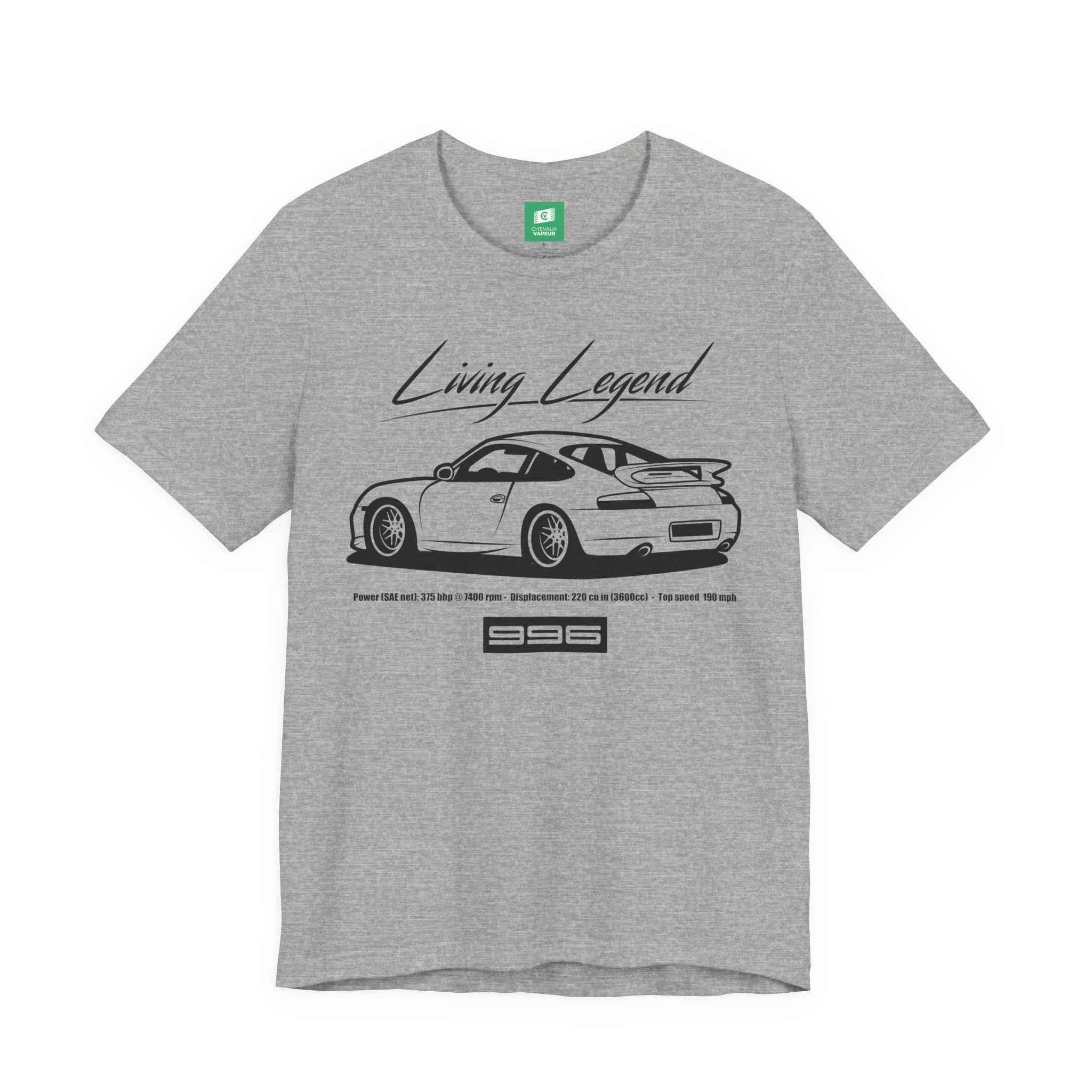 Porsche 996 T-Shirt Legends Never Die - Retro 911 Tee
