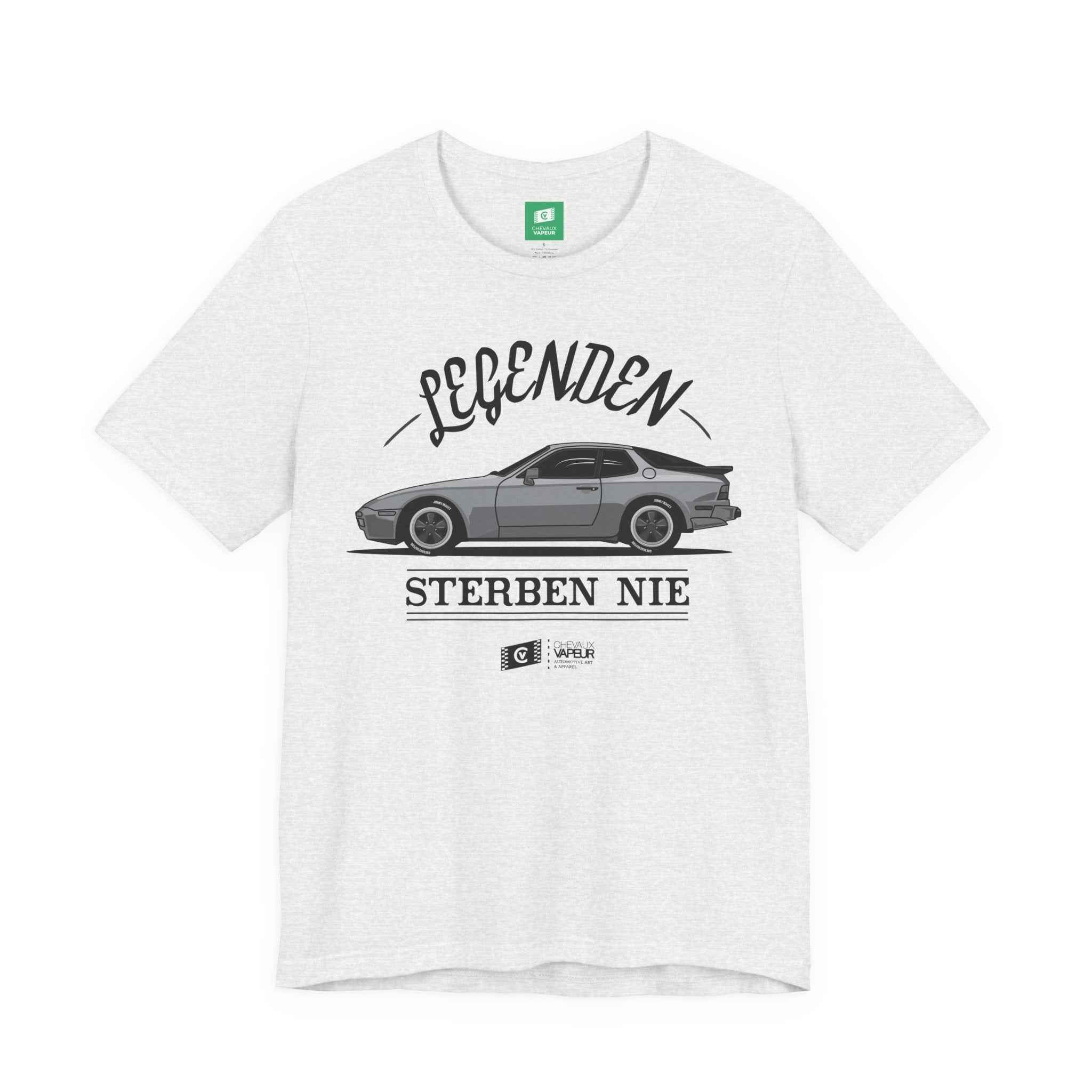 Porsche 944 T-Shirt - Legends Never Die - Retro 80s Sports Car Tee
