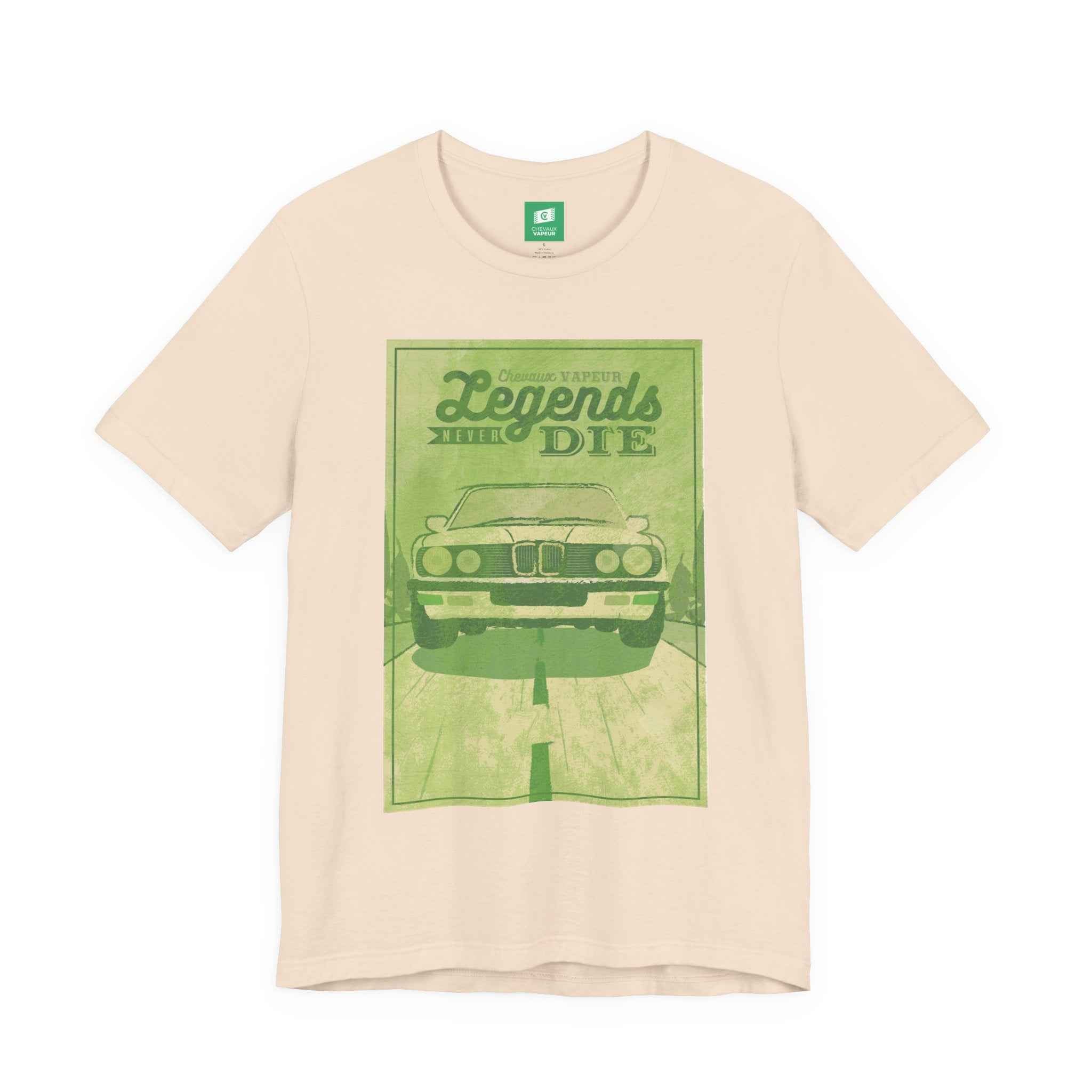 BMW E28 T-Shirt Legends Never Die - Classic 5 Series Vintage Tee