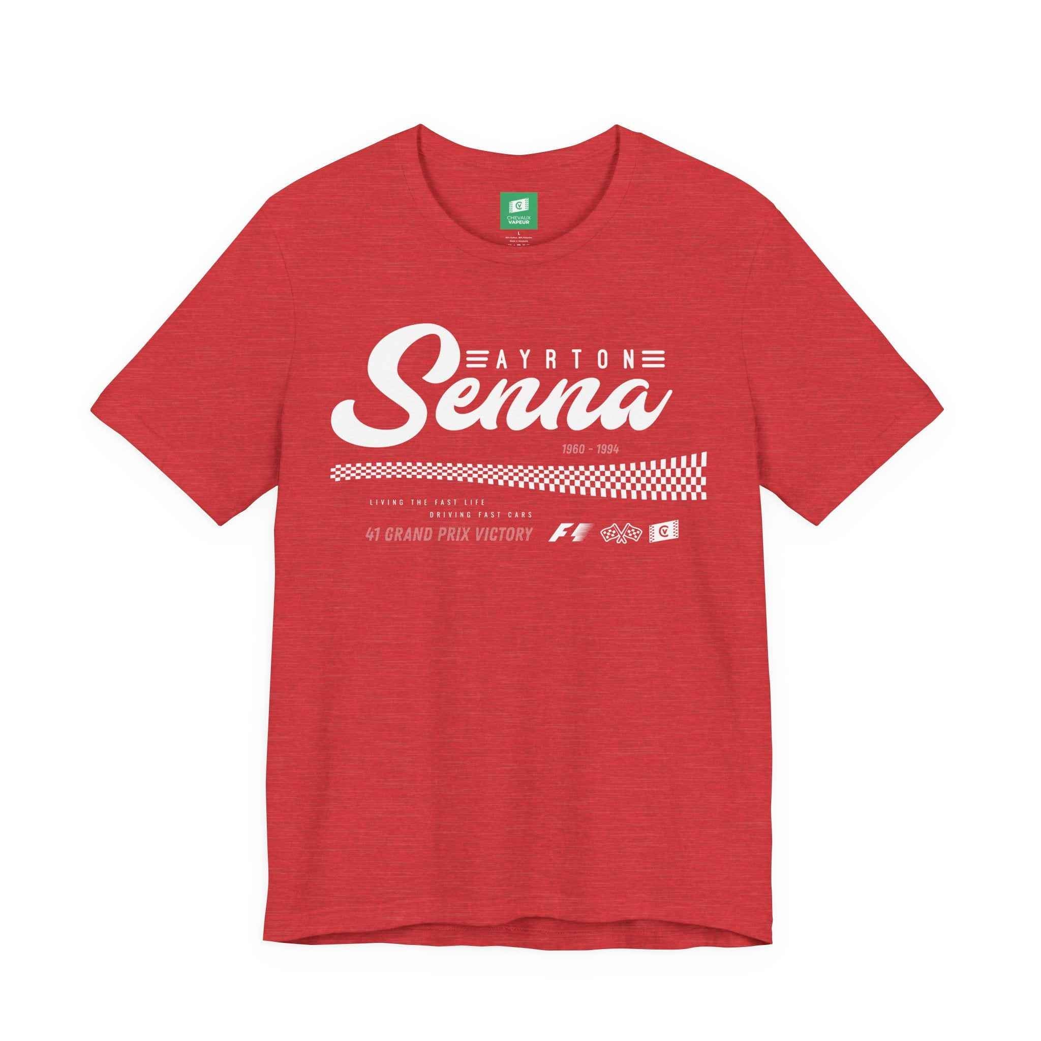 Ayrton Senna Tribute T-Shirt - F1 Legend Racing Tee for Fans