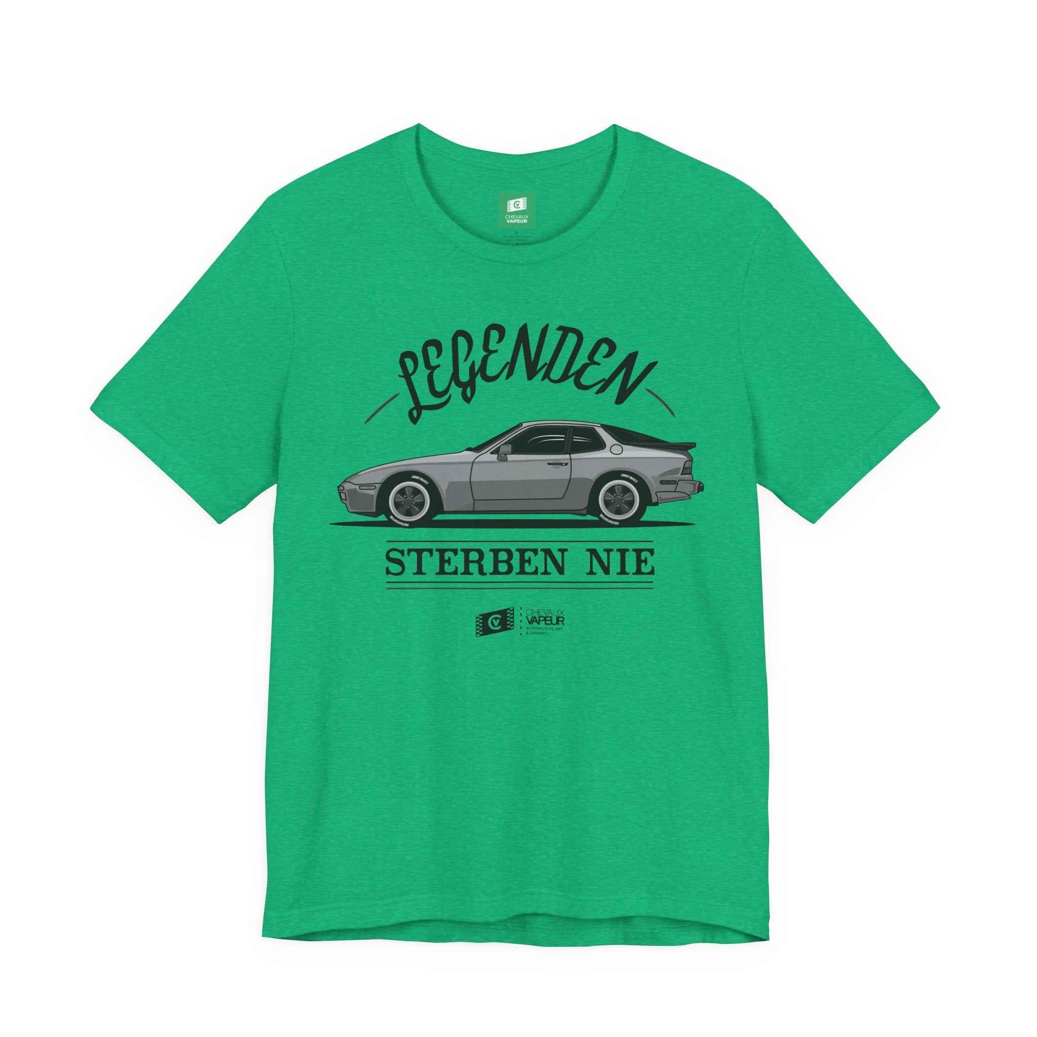 Porsche 944 T-Shirt - Legends Never Die - Retro 80s Sports Car Tee