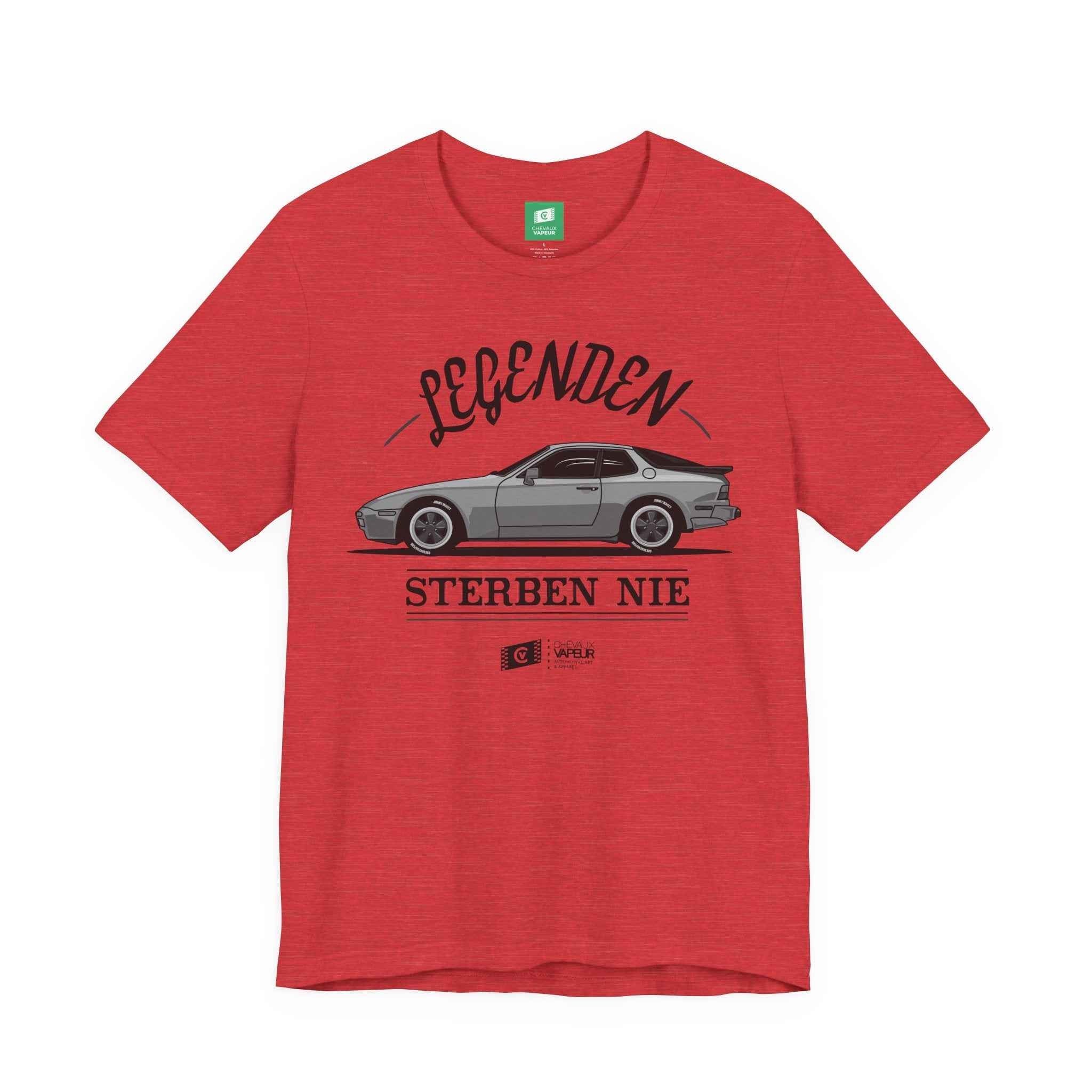 Porsche 944 T-Shirt - Legends Never Die - Retro 80s Sports Car Tee