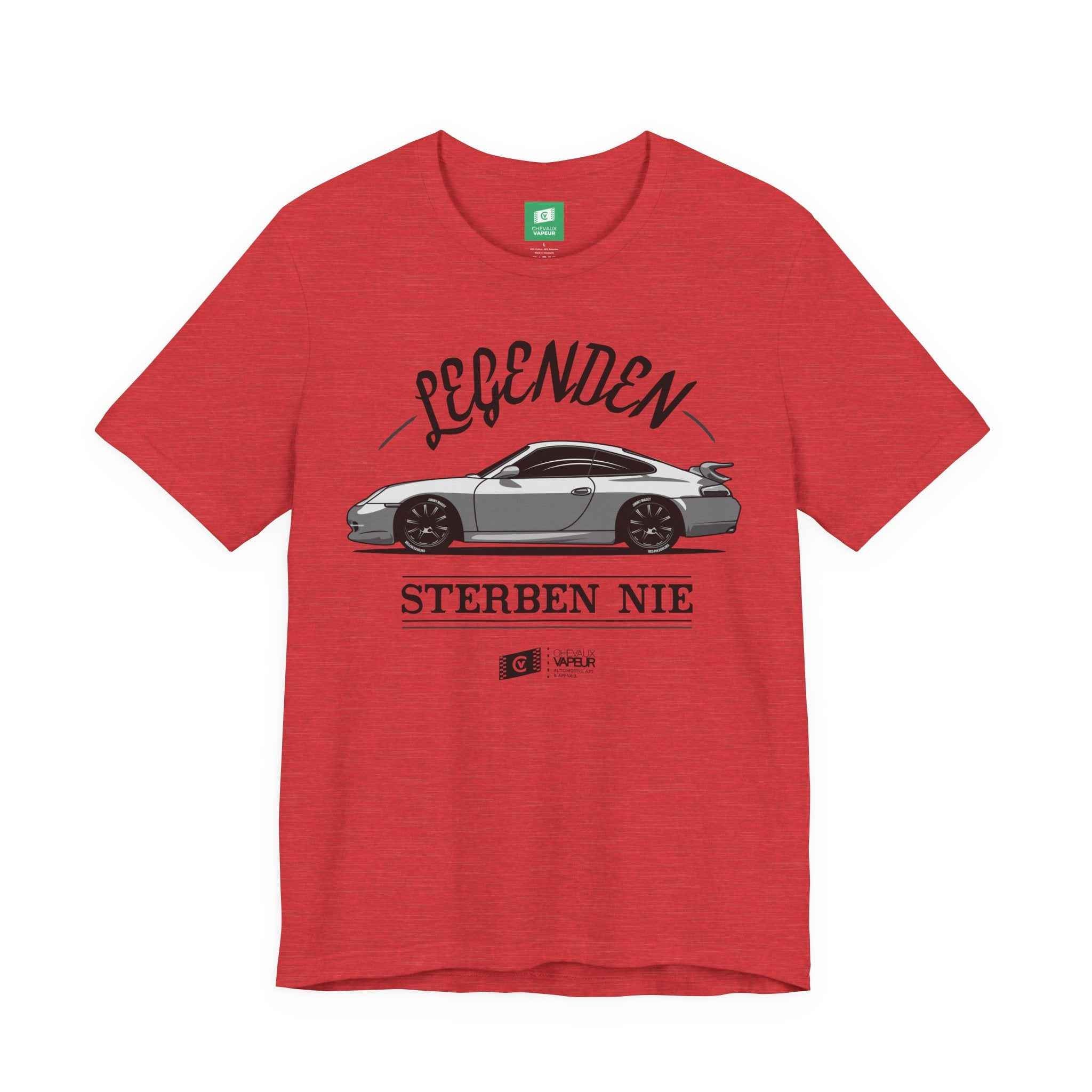 Porsche 996 GT3 T-Shirt Legends Never Die - Retro Motorsport Tee