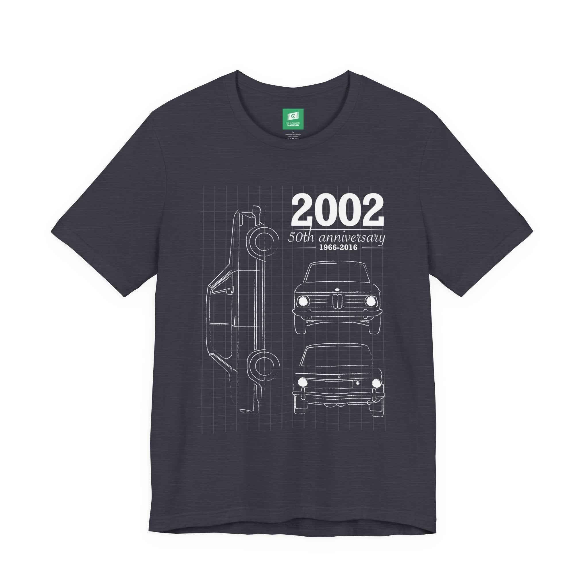 BMW 2002 Blueprint T-Shirt - Vintage Car Tee - Classic BMW E10 Shirt