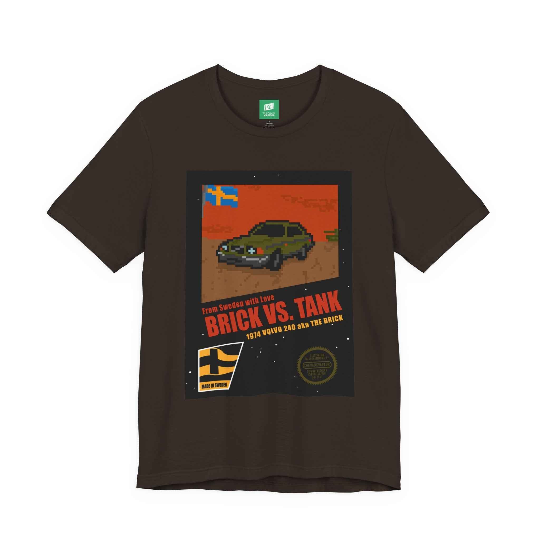 Volvo 240 NES Style T-Shirt - 8-Bit Retro Pixel Car Tee