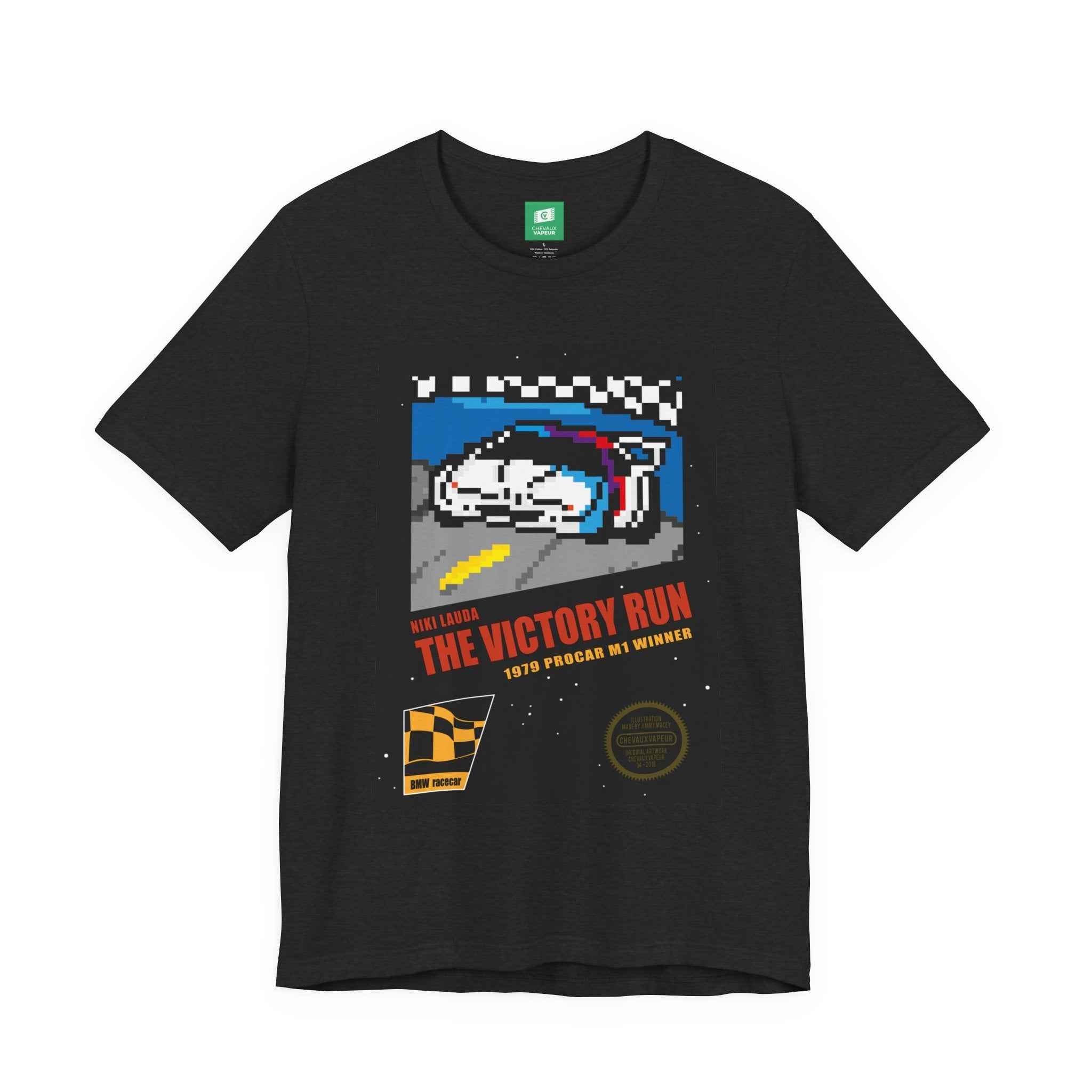 Niki Lauda BMW M1 T-Shirt - 8-Bit NES Racing Pixel Art Tee
