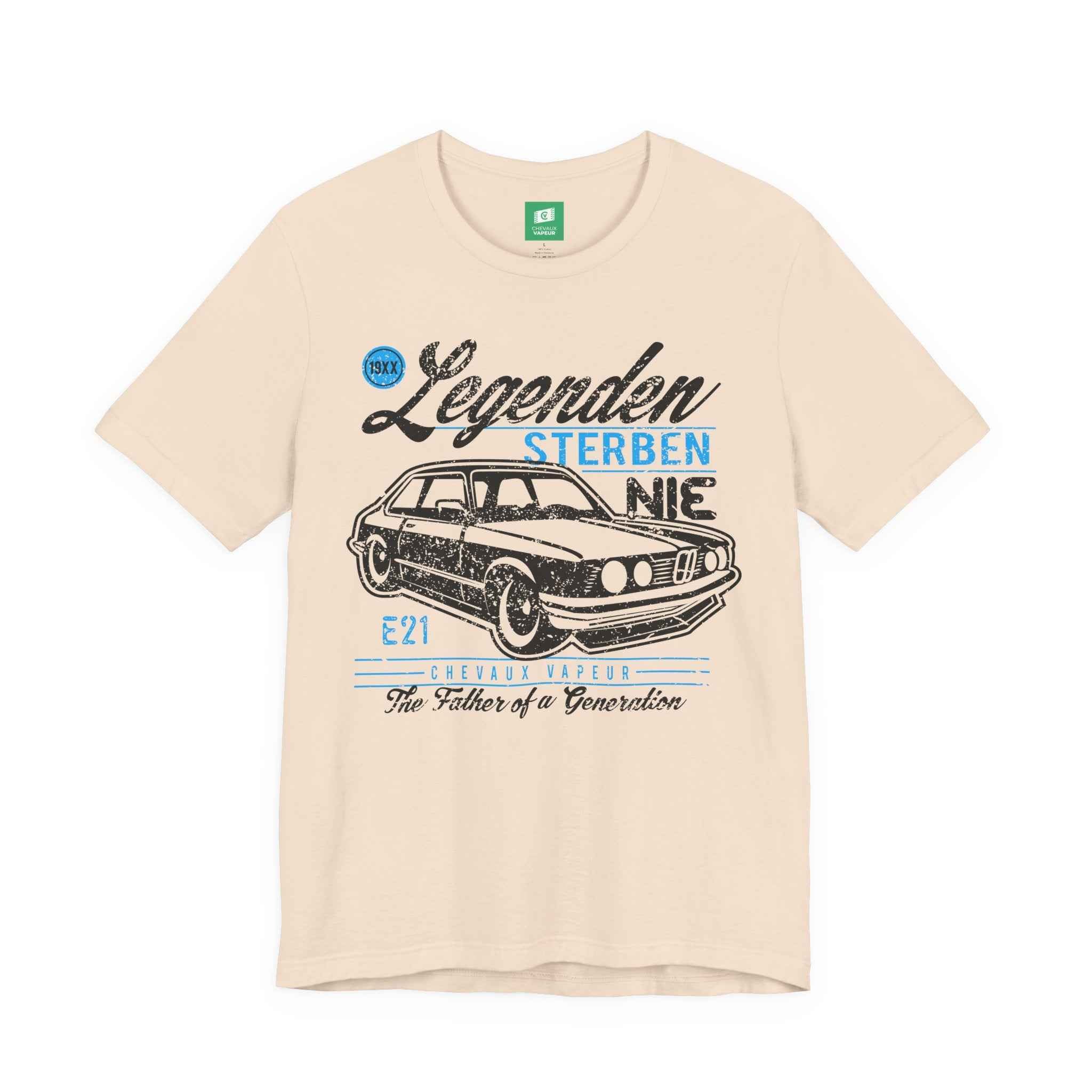 BMW E21 T-Shirt Legends Never Die - Retro 3 Series Car Tee