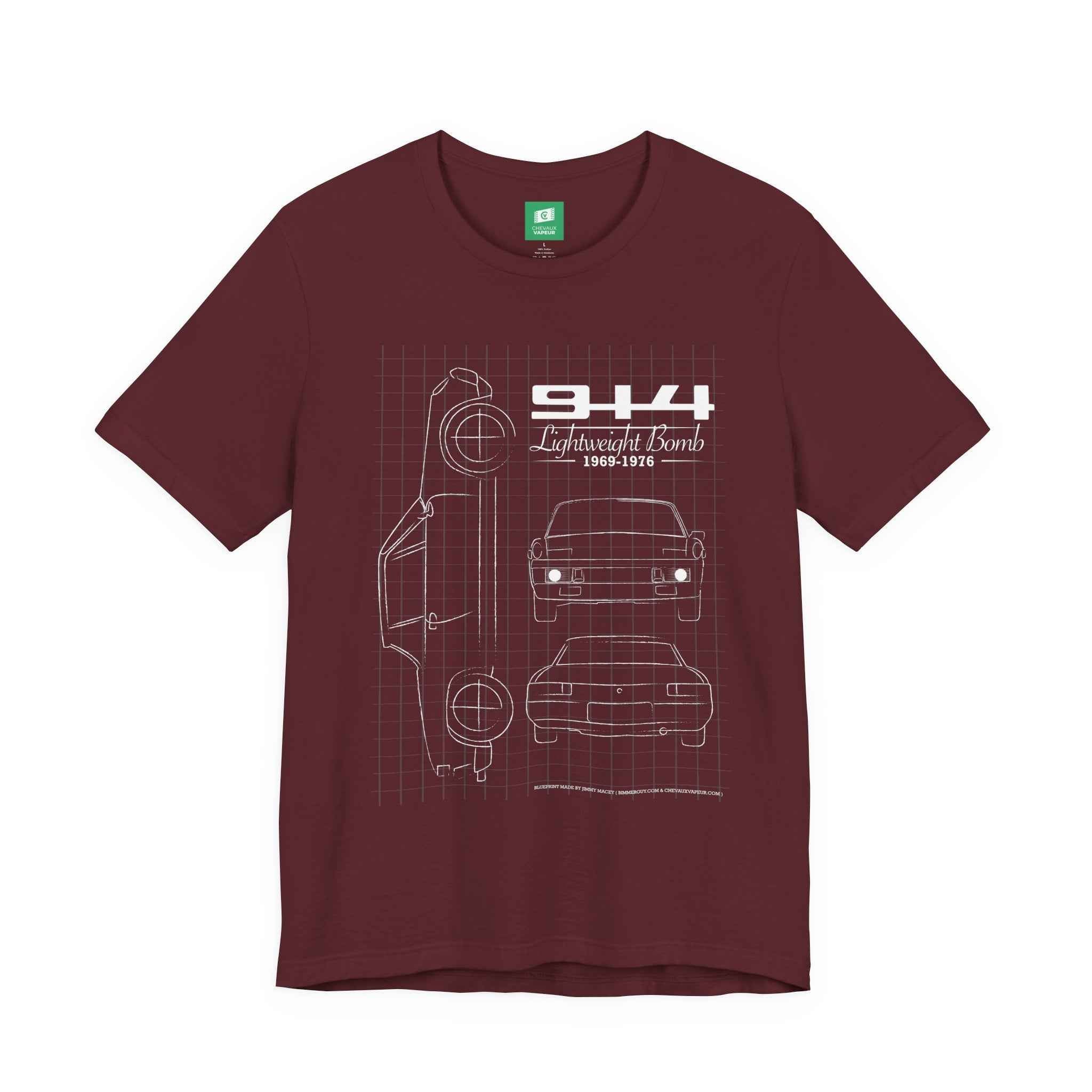 Porsche 914 Blueprint T-Shirt - Vintage Aircooled Car Tee