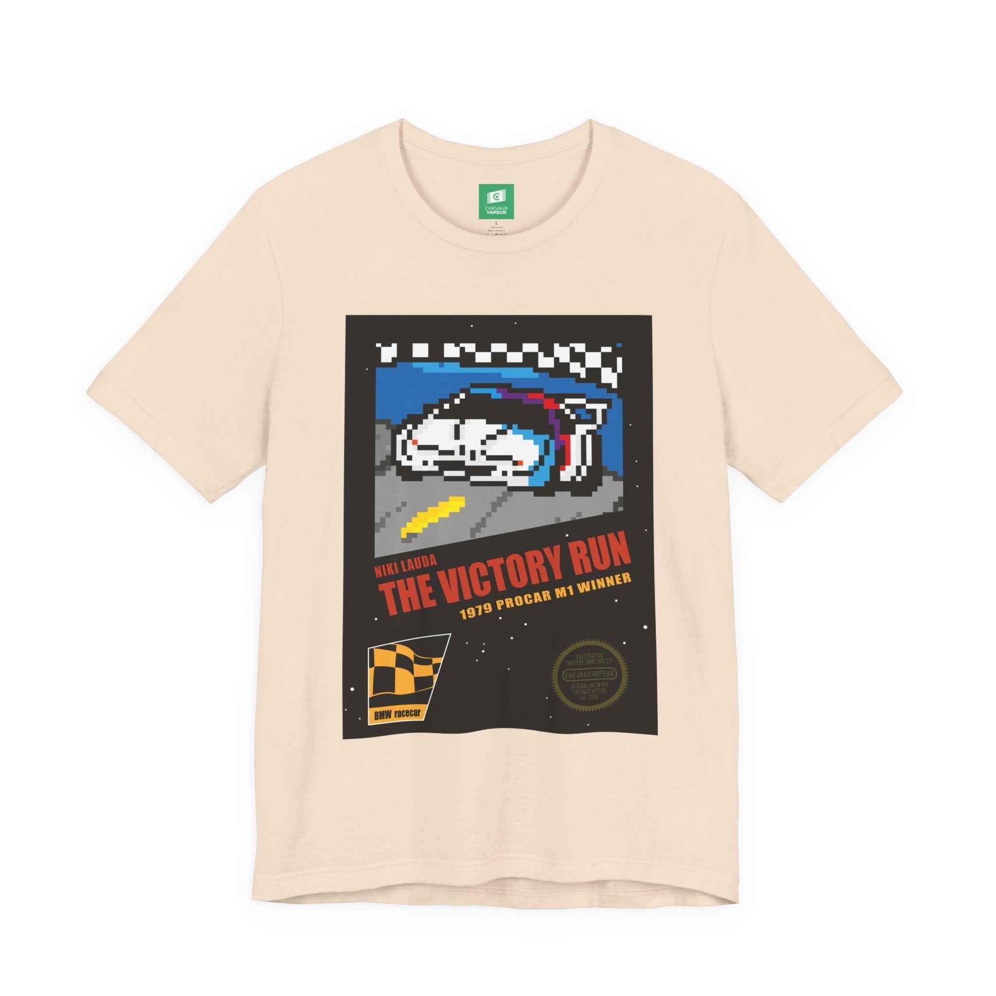 Niki Lauda BMW M1 T-Shirt - 8-Bit NES Racing Pixel Art Tee