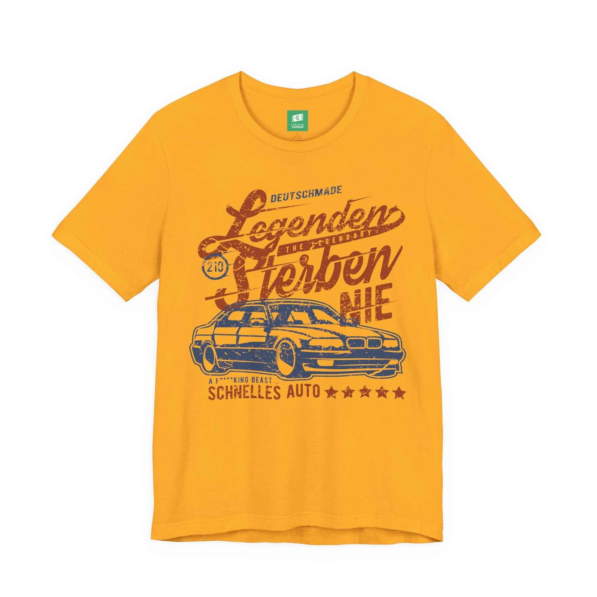 BMW E38 T-Shirt Legends Never Die - Classic 7 Series Vintage Tee