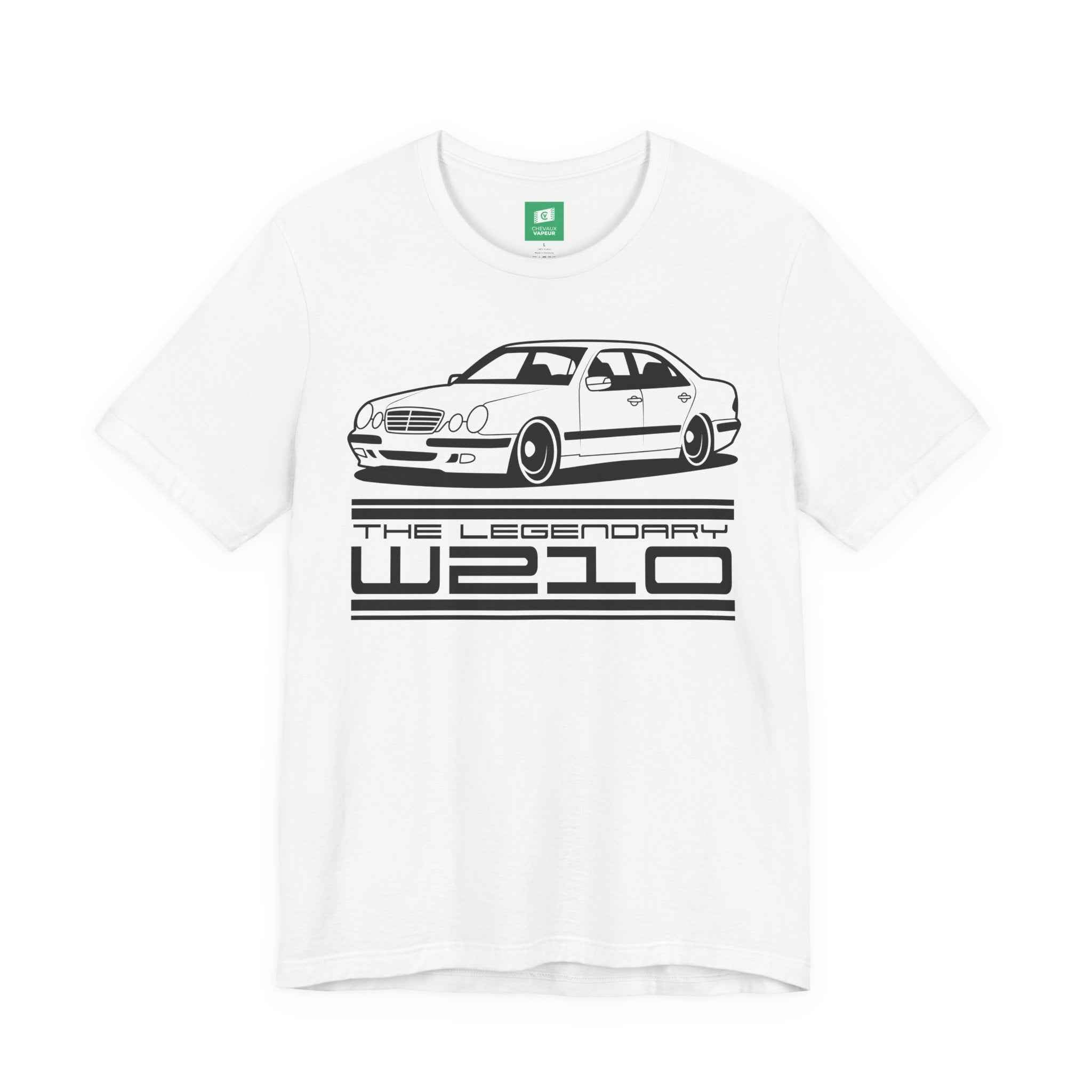 Mercedes W210 T-Shirt - Legends Never Die - Retro E-Class Benz Tee