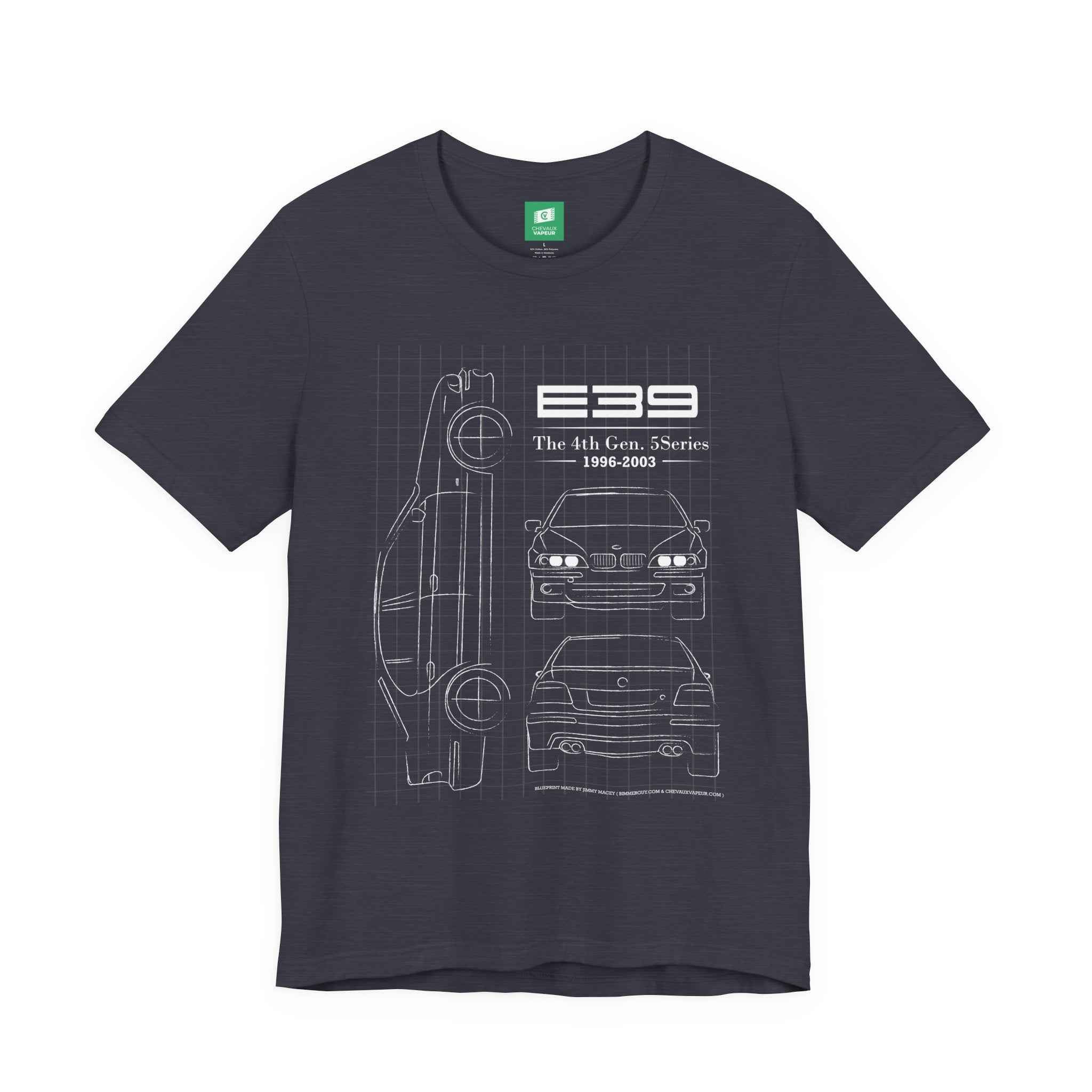 BMW E39 Blueprint T-Shirt - Classic 5 Series Tee
