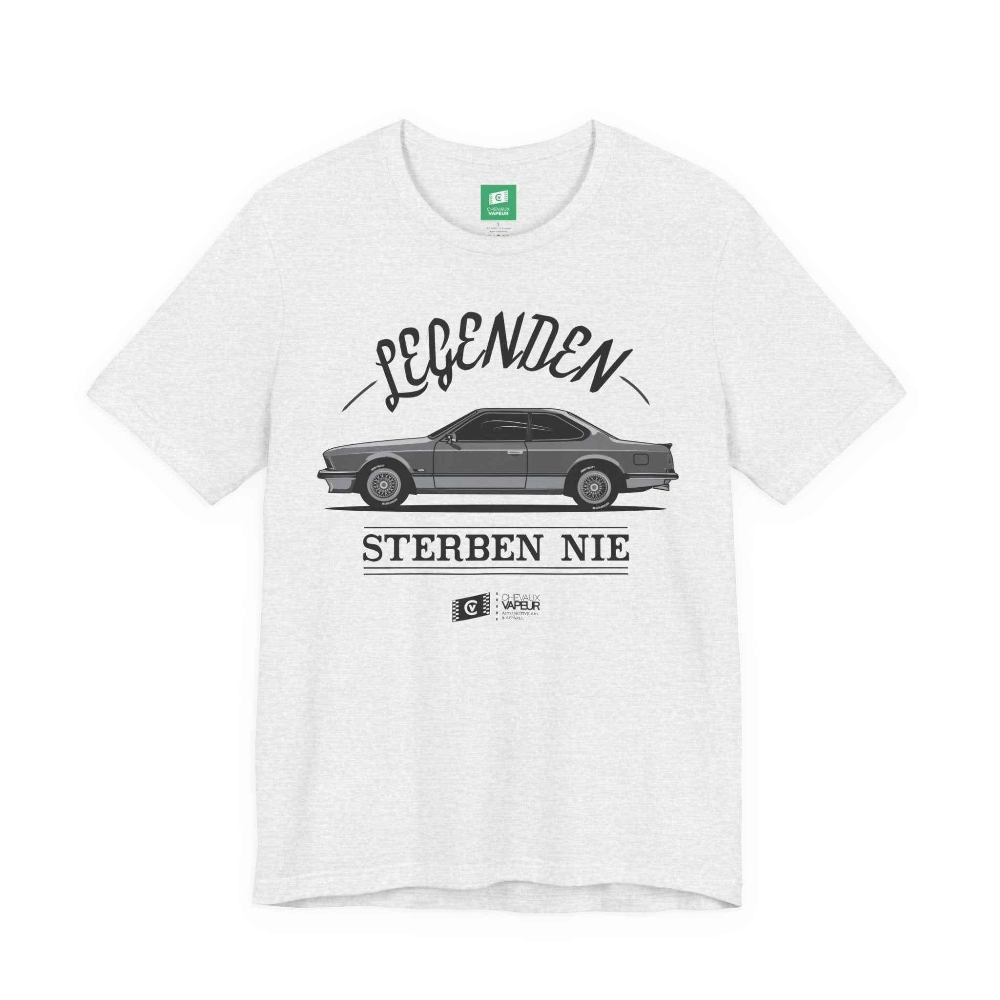 BMW E24 T-Shirt Legends Never Die - Classic 6 Series Coupe Tee