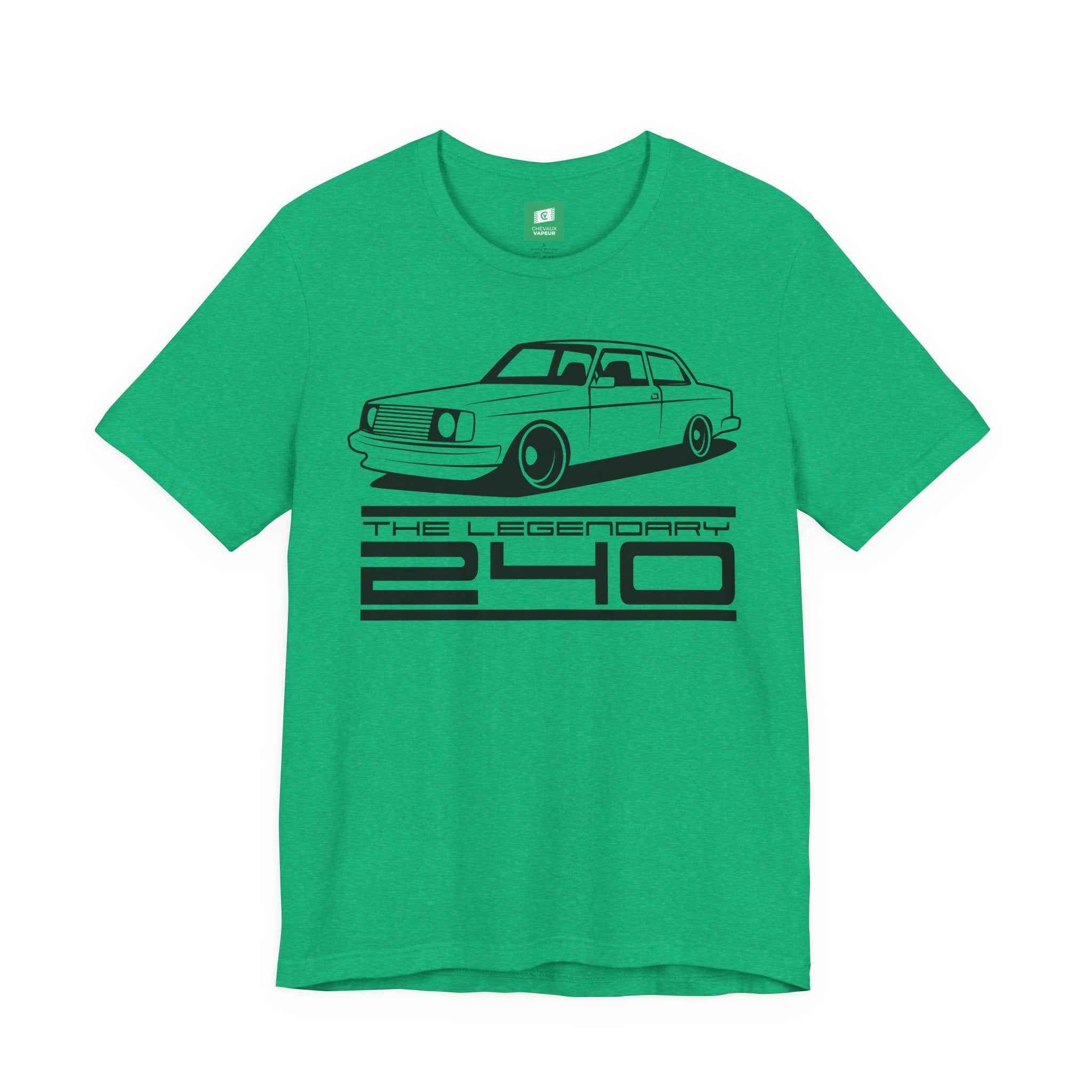 Volvo 240 T-Shirt - Legends Never Die - Retro Classic Brick Car Tee