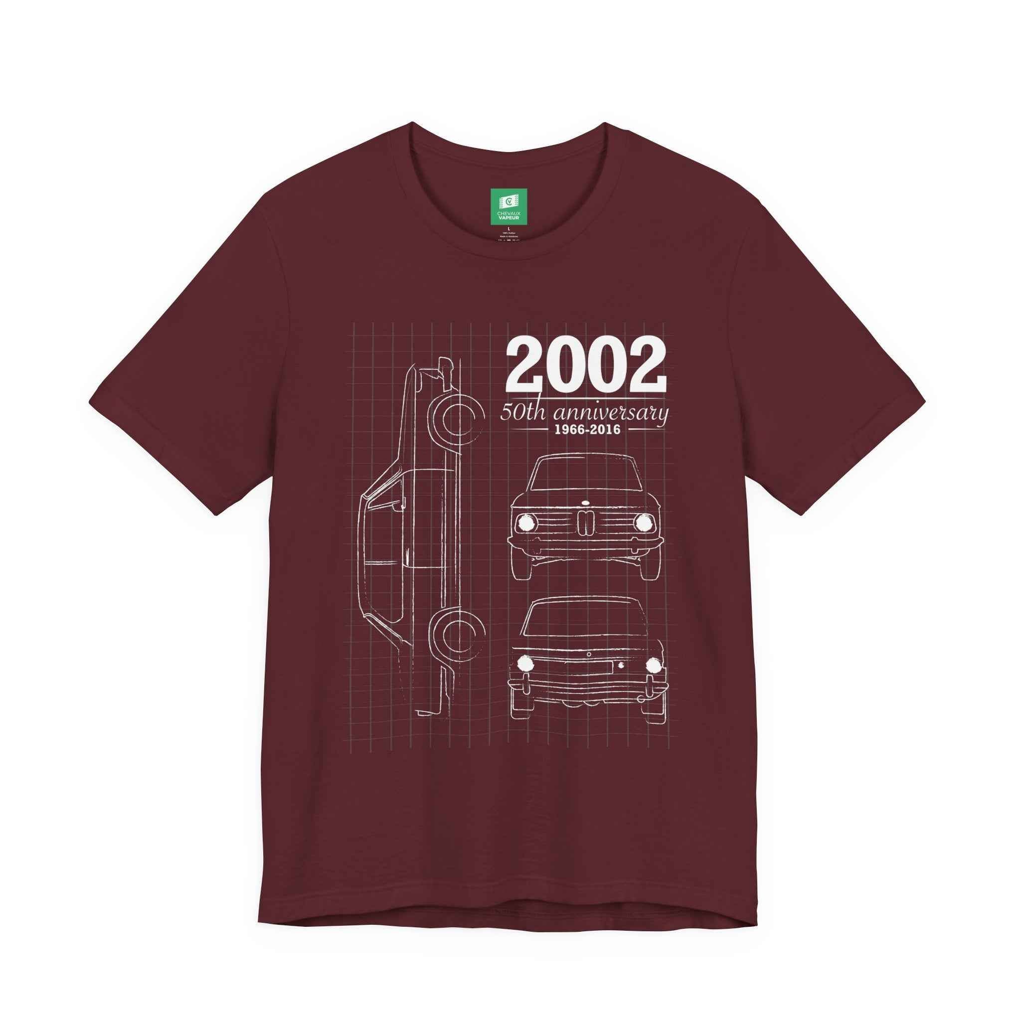BMW 2002 Blueprint T-Shirt - Vintage Car Tee - Classic BMW E10 Shirt