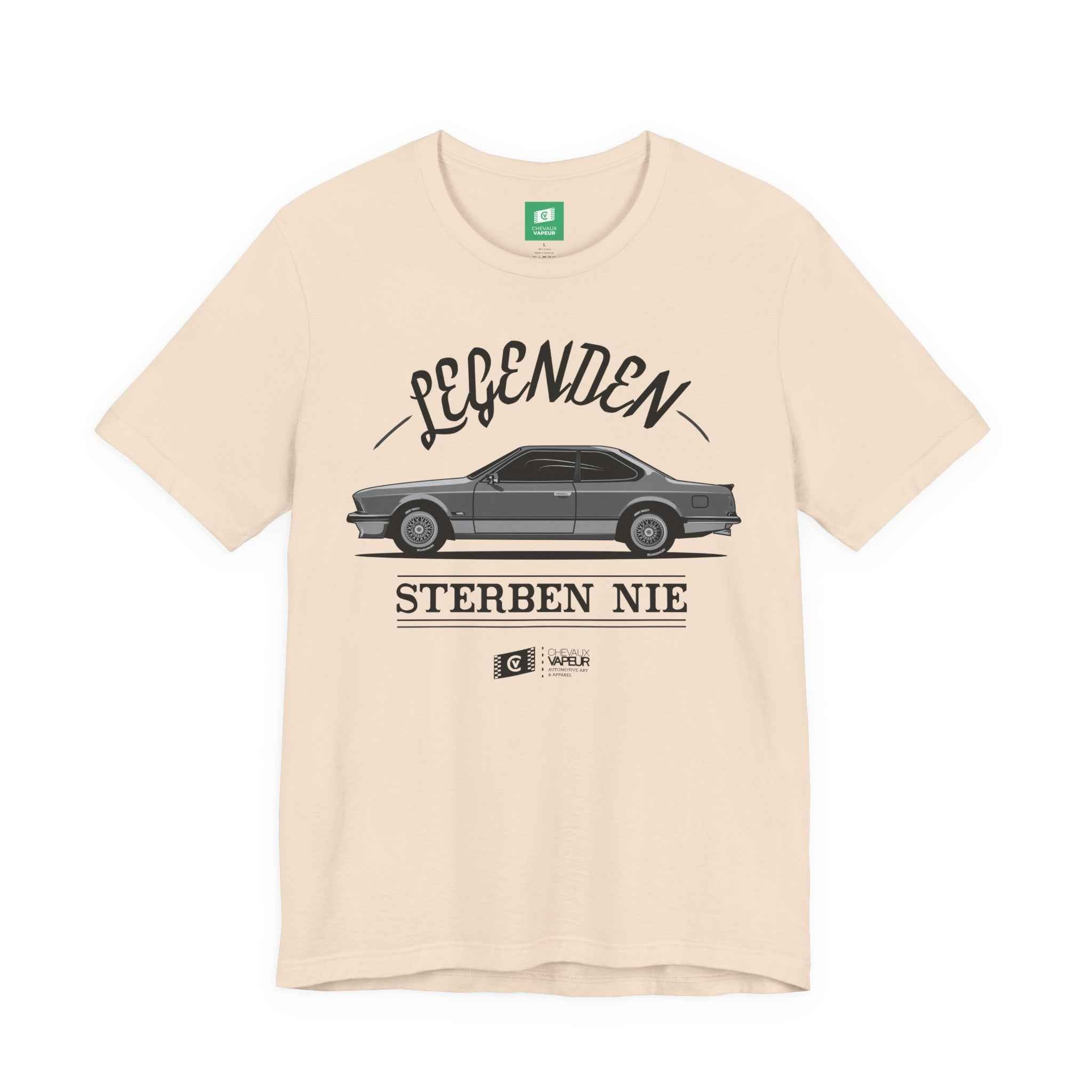 BMW E24 T-Shirt Legends Never Die - Classic 6 Series Coupe Tee