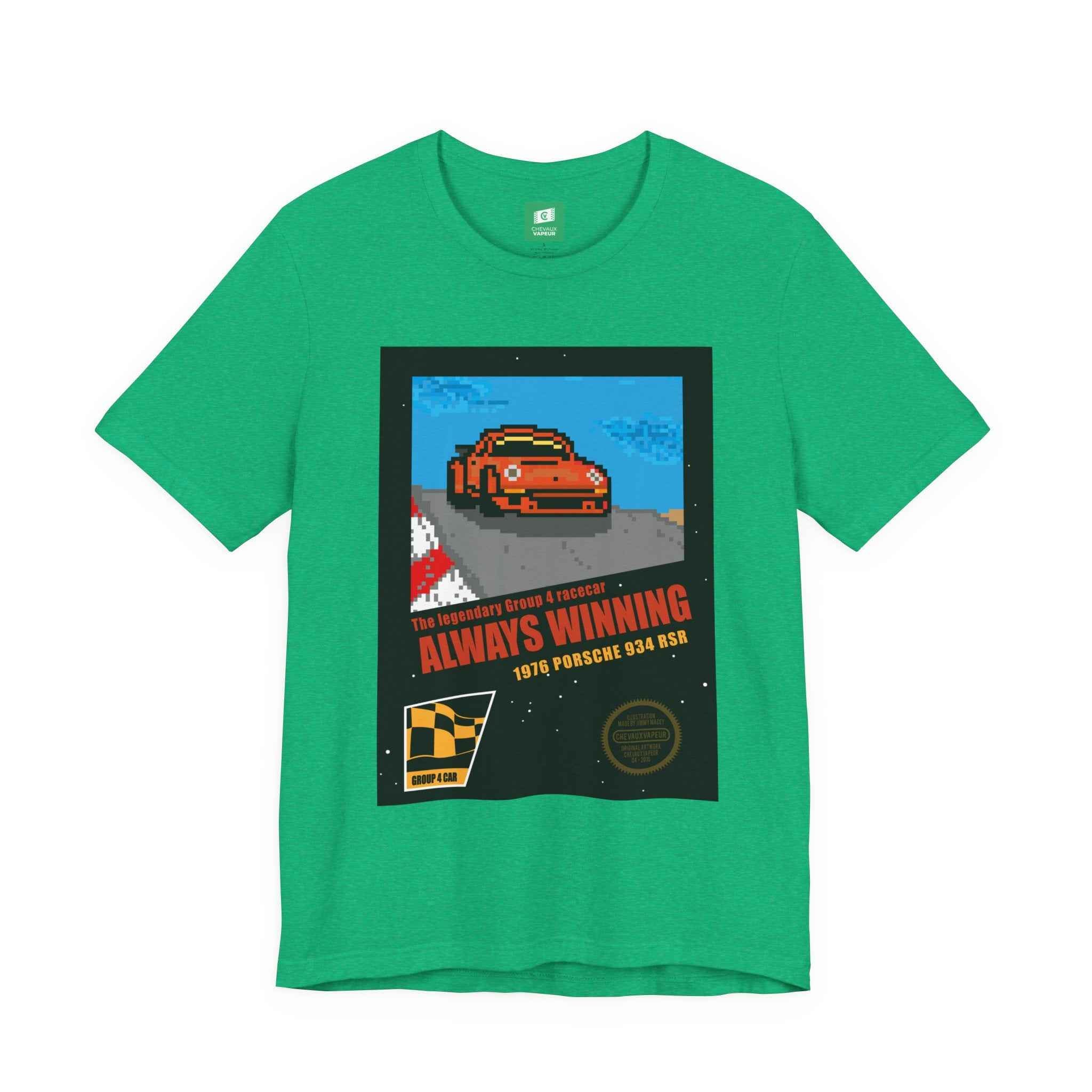 Porsche 934 NES Style T-Shirt - 8-Bit Racing Pixel Art Tee