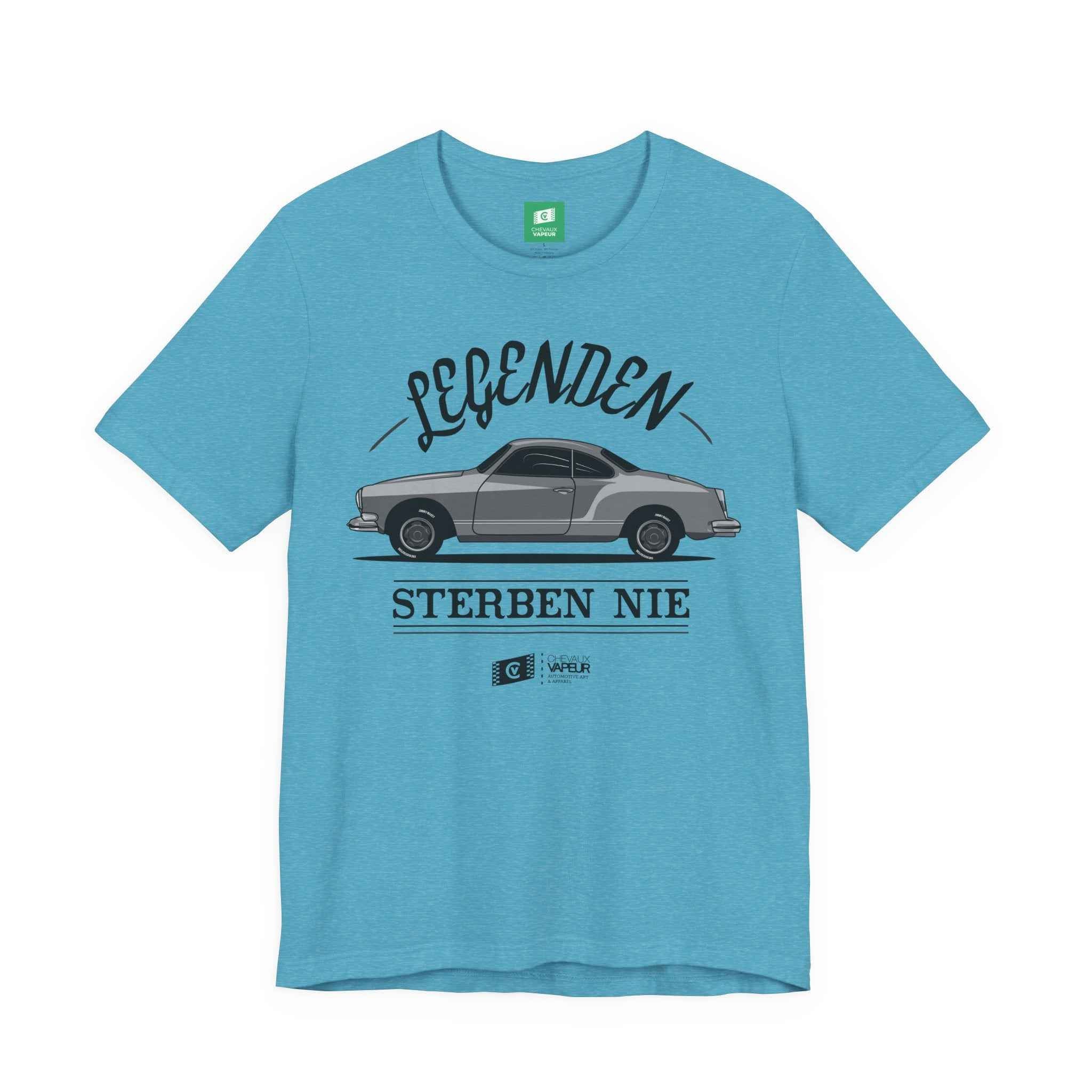 Karmann Ghia T-Shirt Legends Never Die - Classic VW Vintage Tee