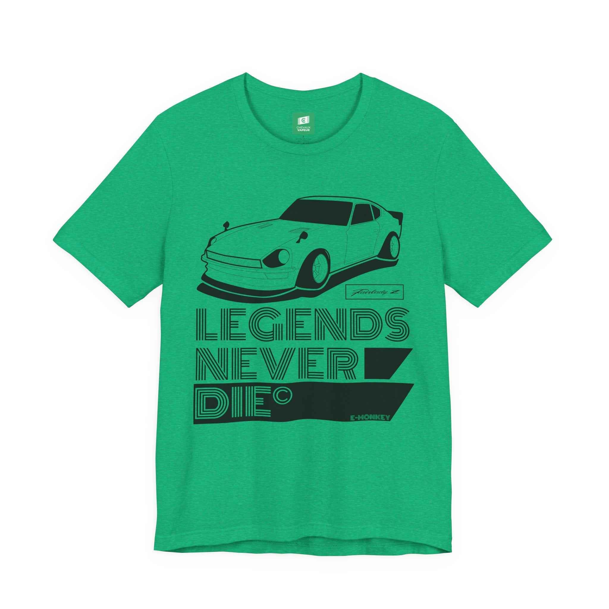 Fairlady Z T-Shirt Legends Never Die - Classic Datsun Z Car Tee