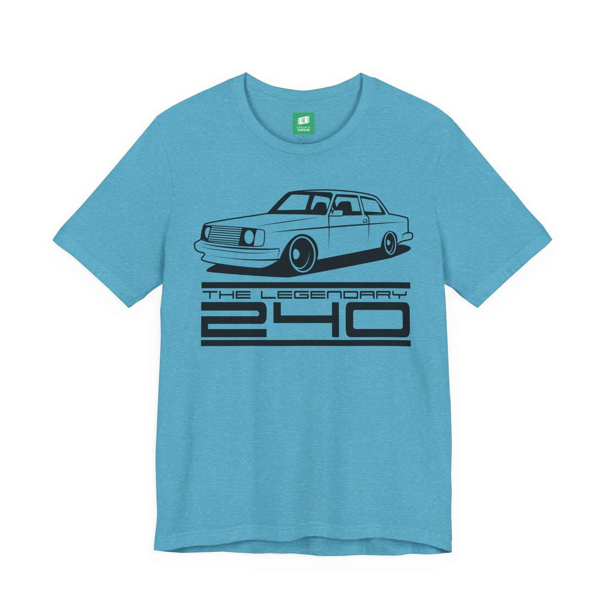 Volvo 240 T-Shirt - Legends Never Die - Retro Classic Brick Car Tee