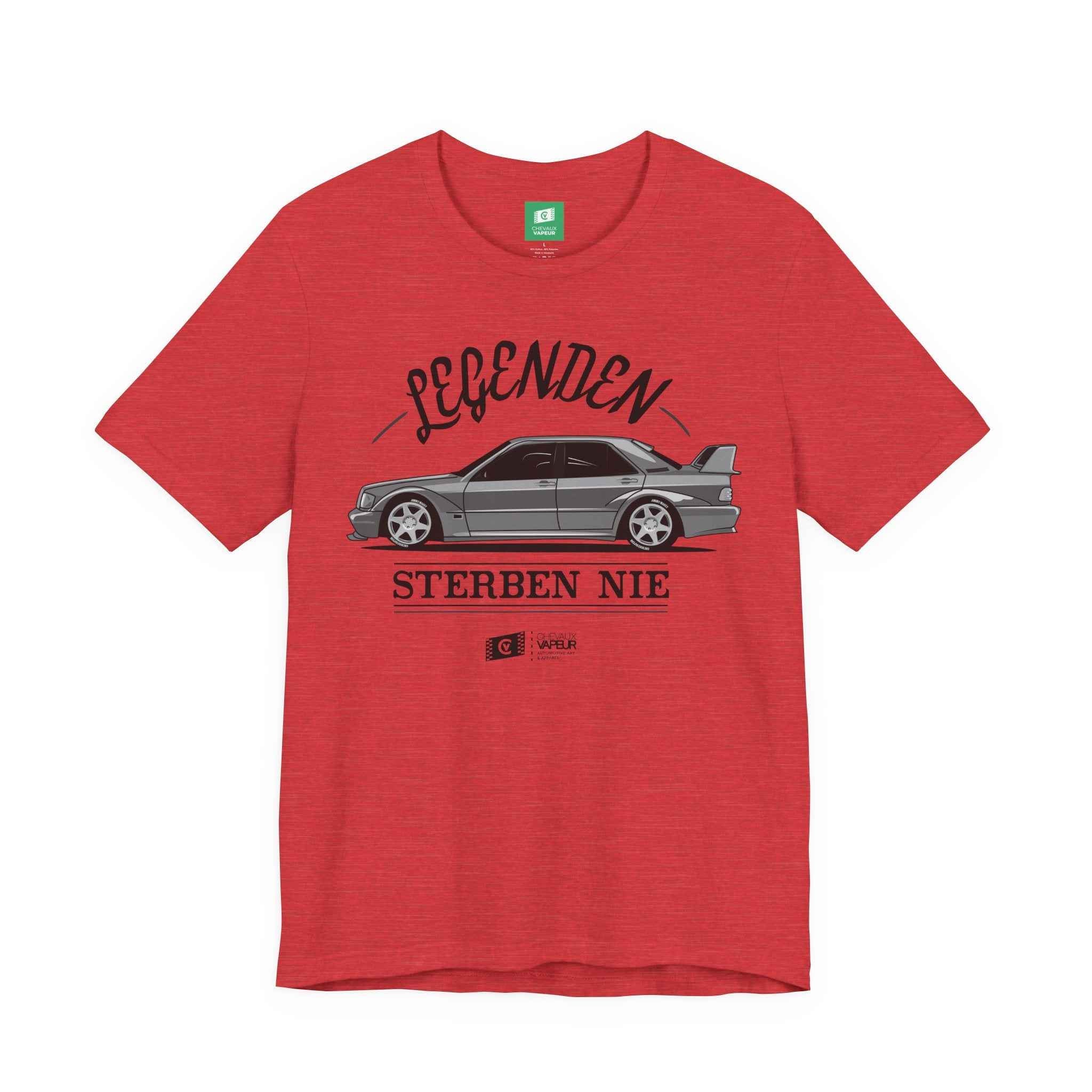 Mercedes 190E T-Shirt Legends Never Die - Classic MB Vintage Tee