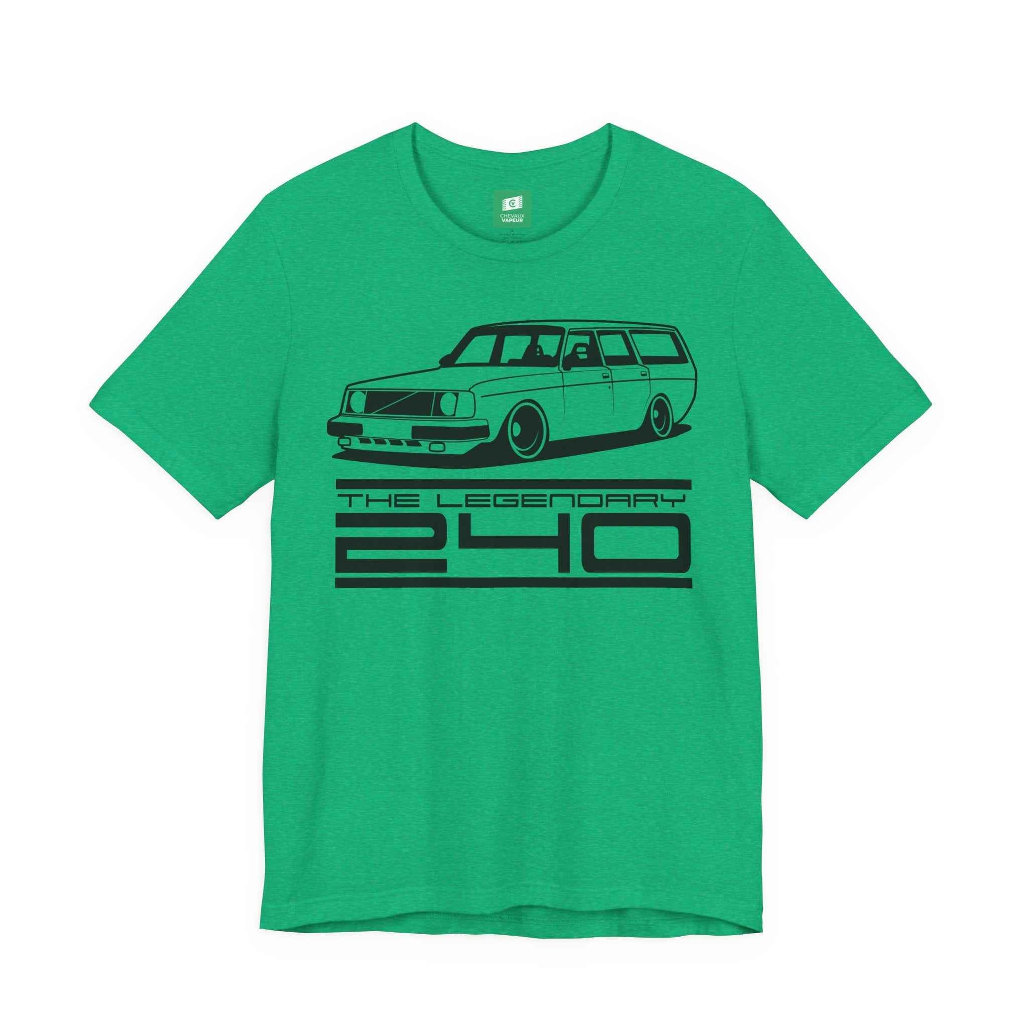Volvo 240 Wagon T-Shirt - Legends Never Die - Retro Brick Car Tee
